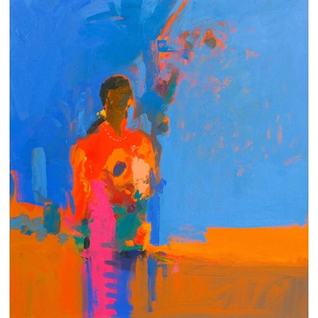 § John MILLER (1931-2002) Indian Lady Oil on canvas, signed...
