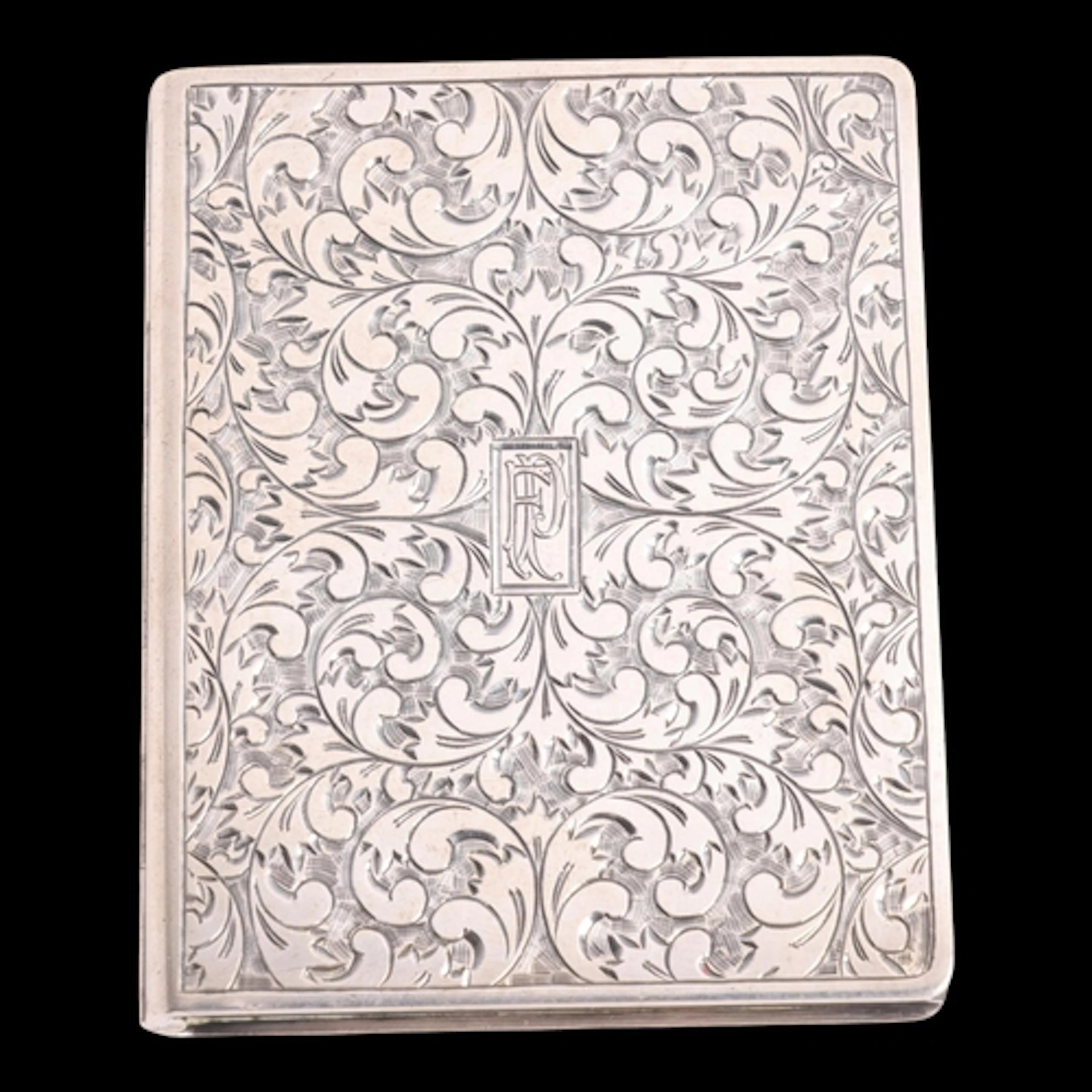 A Japanese 950 silver 'Book' card case, early 20th century, ...