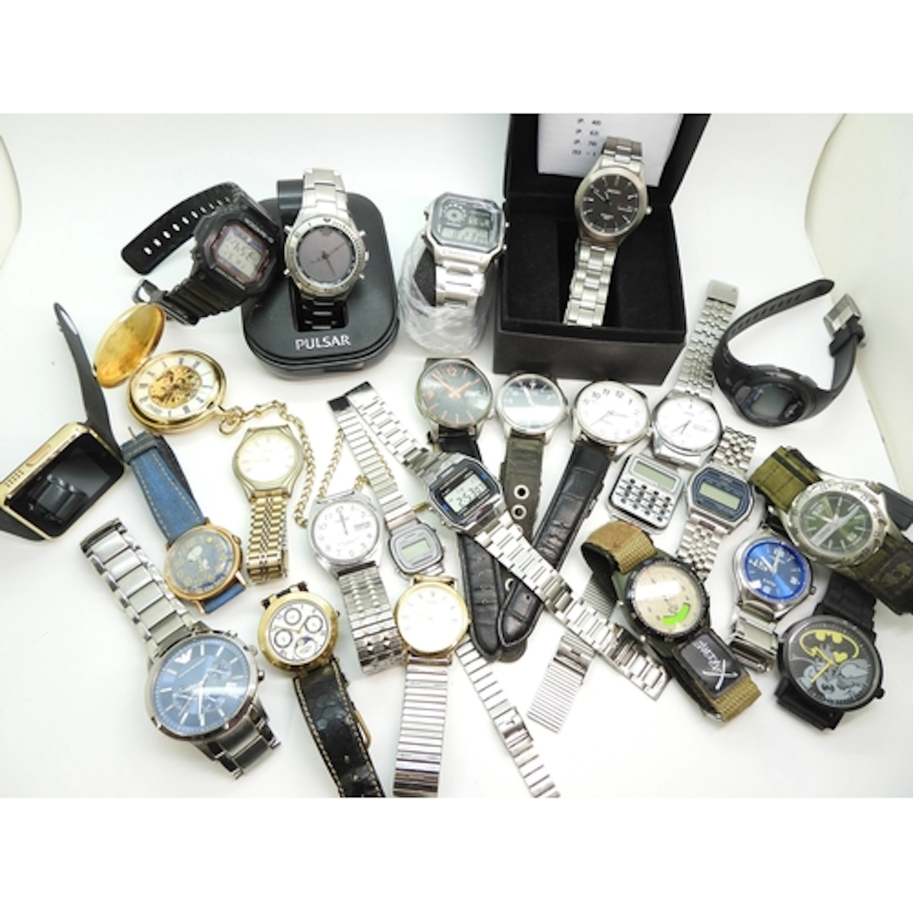 A large collection of fashion watches to include, a Seiko Ti...