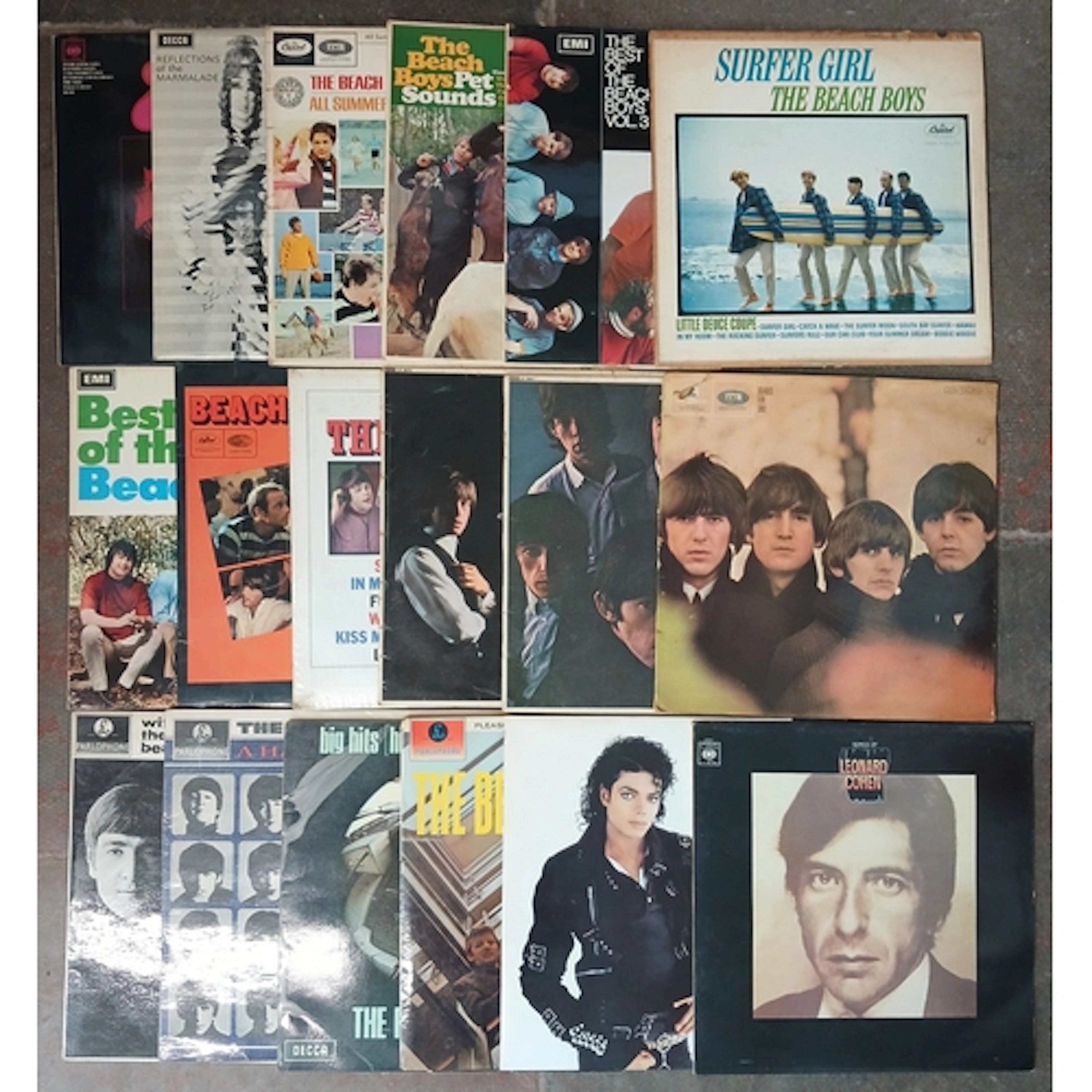A case containing 18 assorted LPs, various artists, mainly 1...