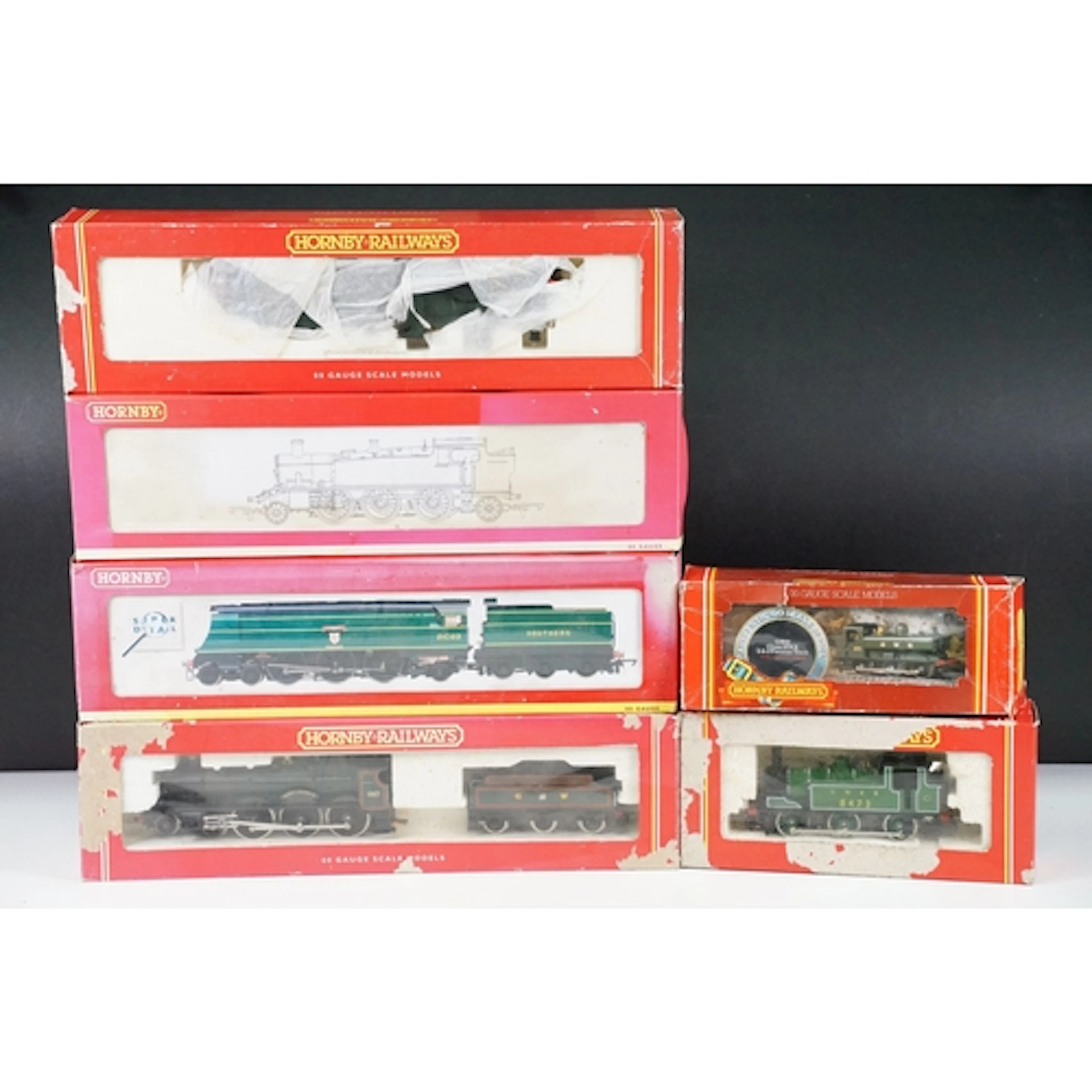 Six boxed Hornby OO gauge R2098 GWR 2-6-2T 61XX Class locomo...