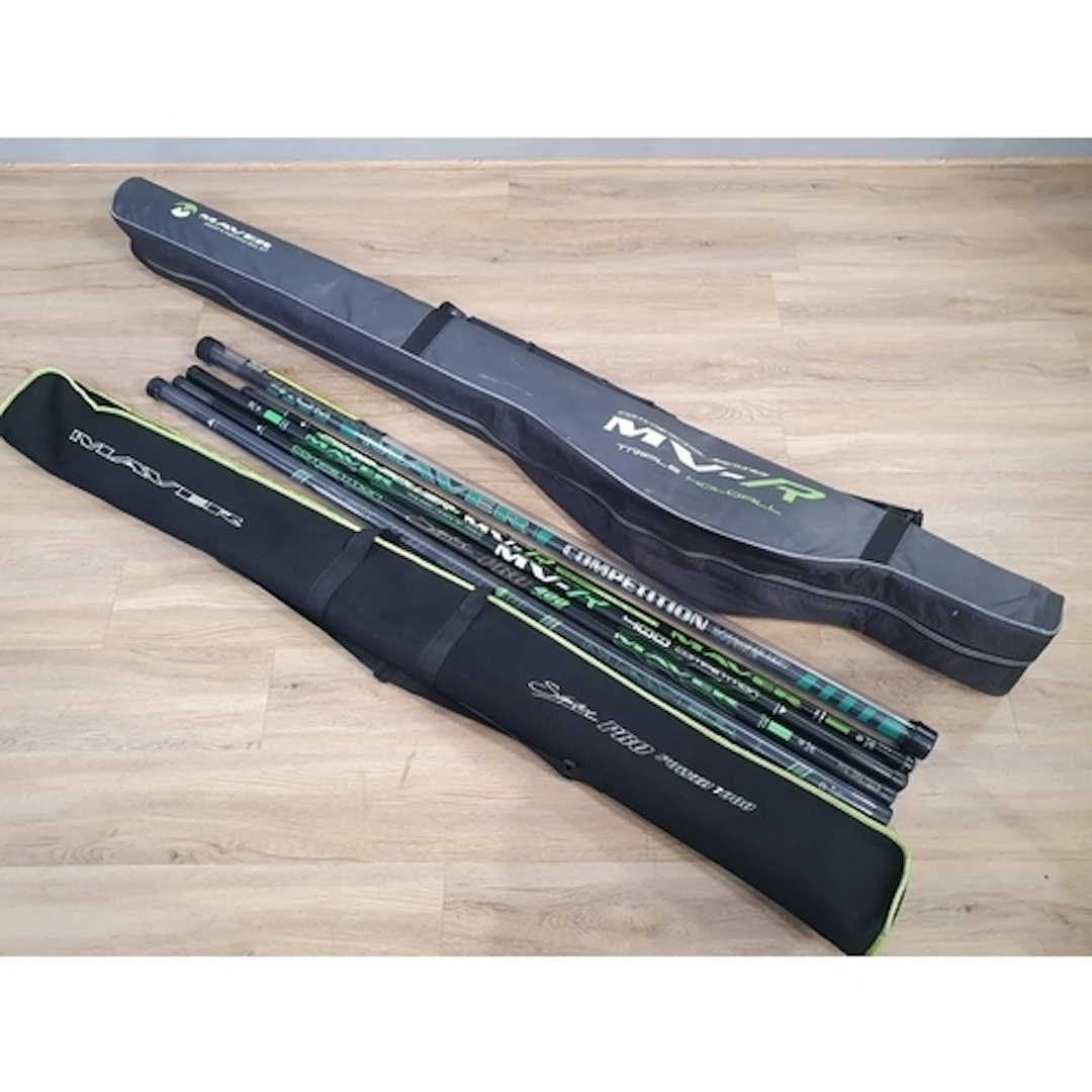 Five "Maver" Competition Landing Net Handles (Lacking Net He...