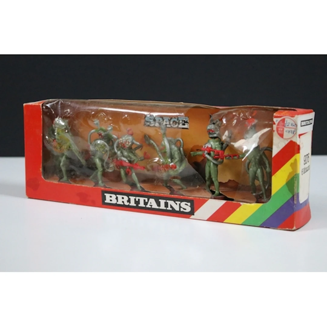 Boxed Britains Space 9176 6 Mutants figure set, complete and...