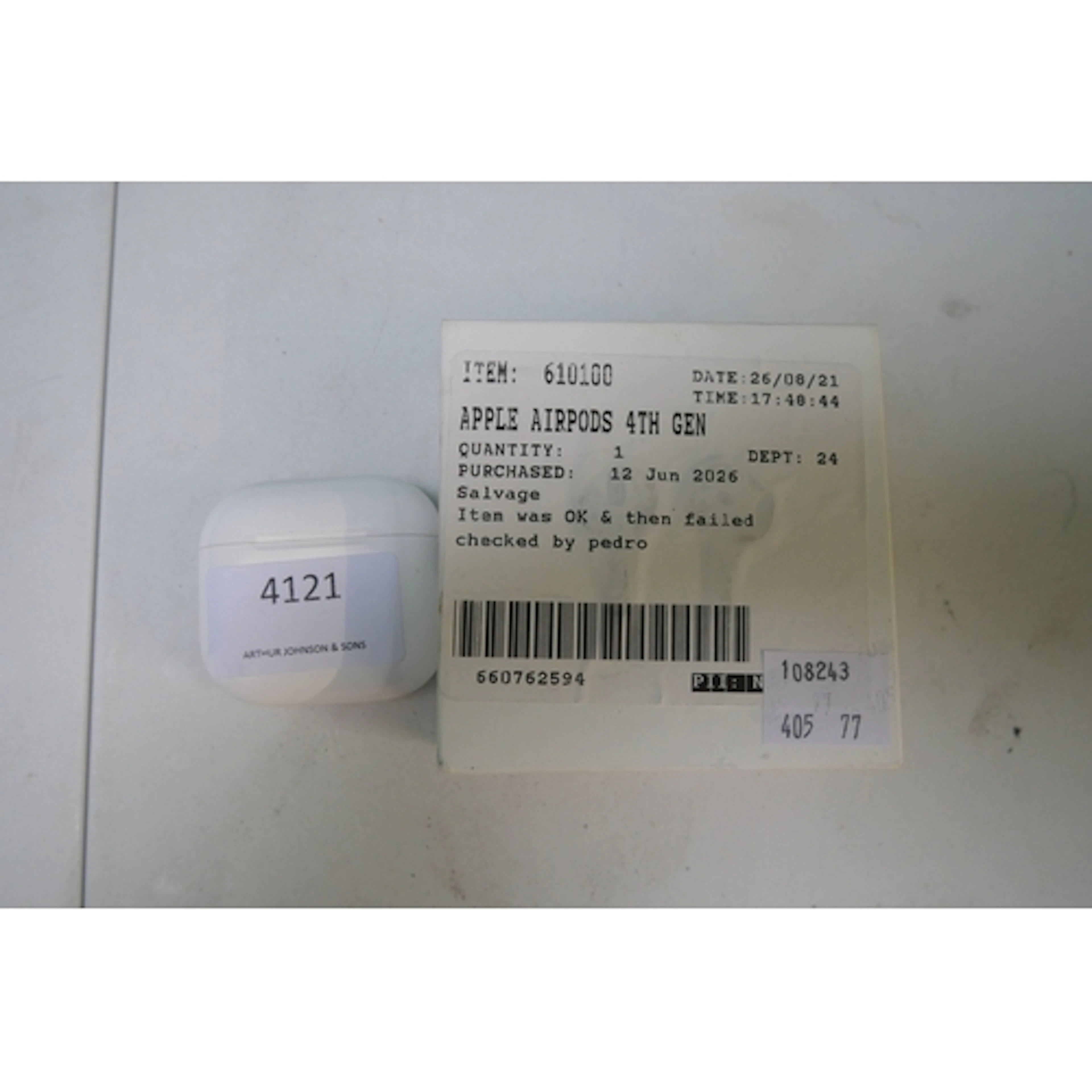 A set of Apple Airpods 4th Generation, original RRP £99.99 (...