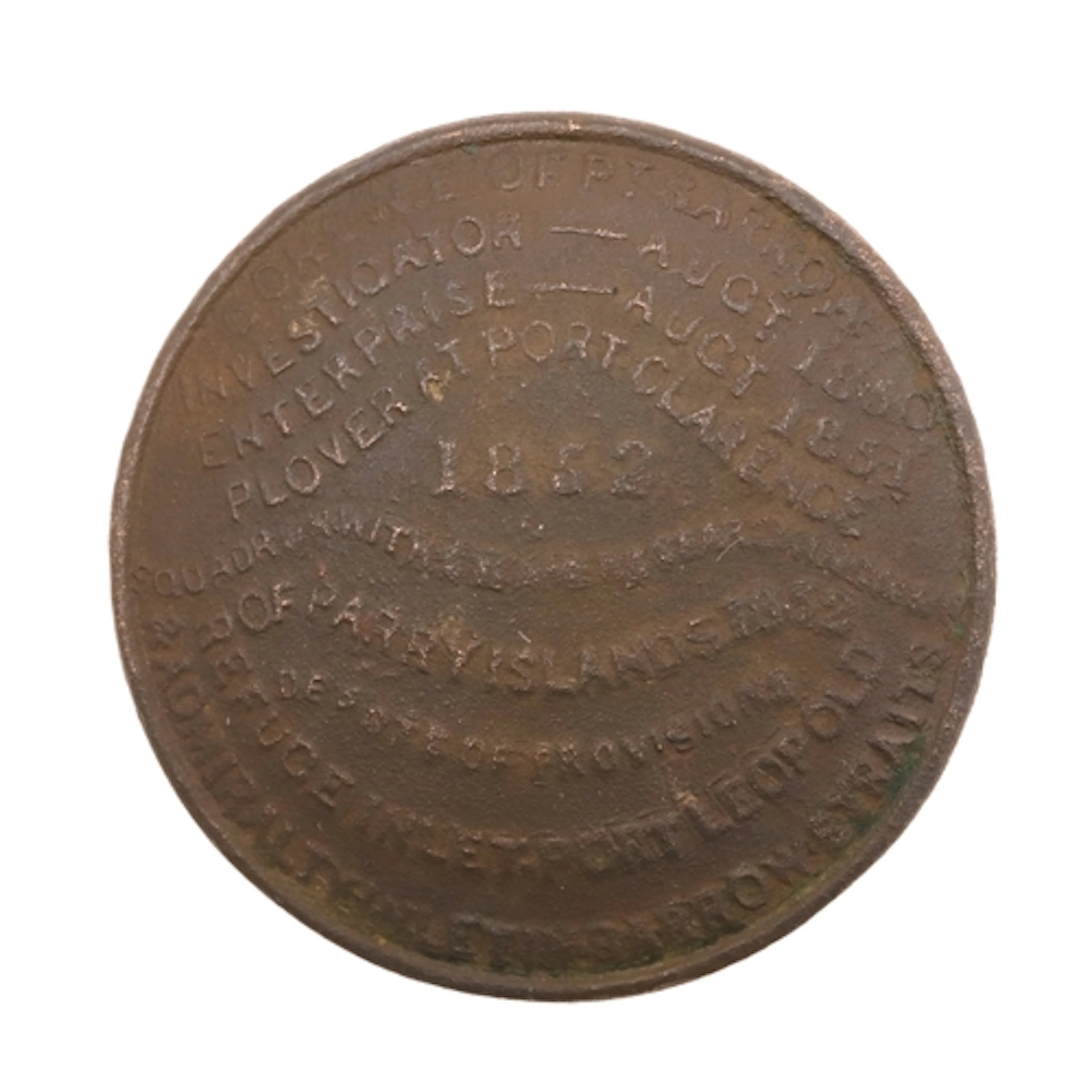 AN 1852 FRANKLIN SEARCH EXPEDITION 'RESCUE BUTTON' OR 'POSTA...