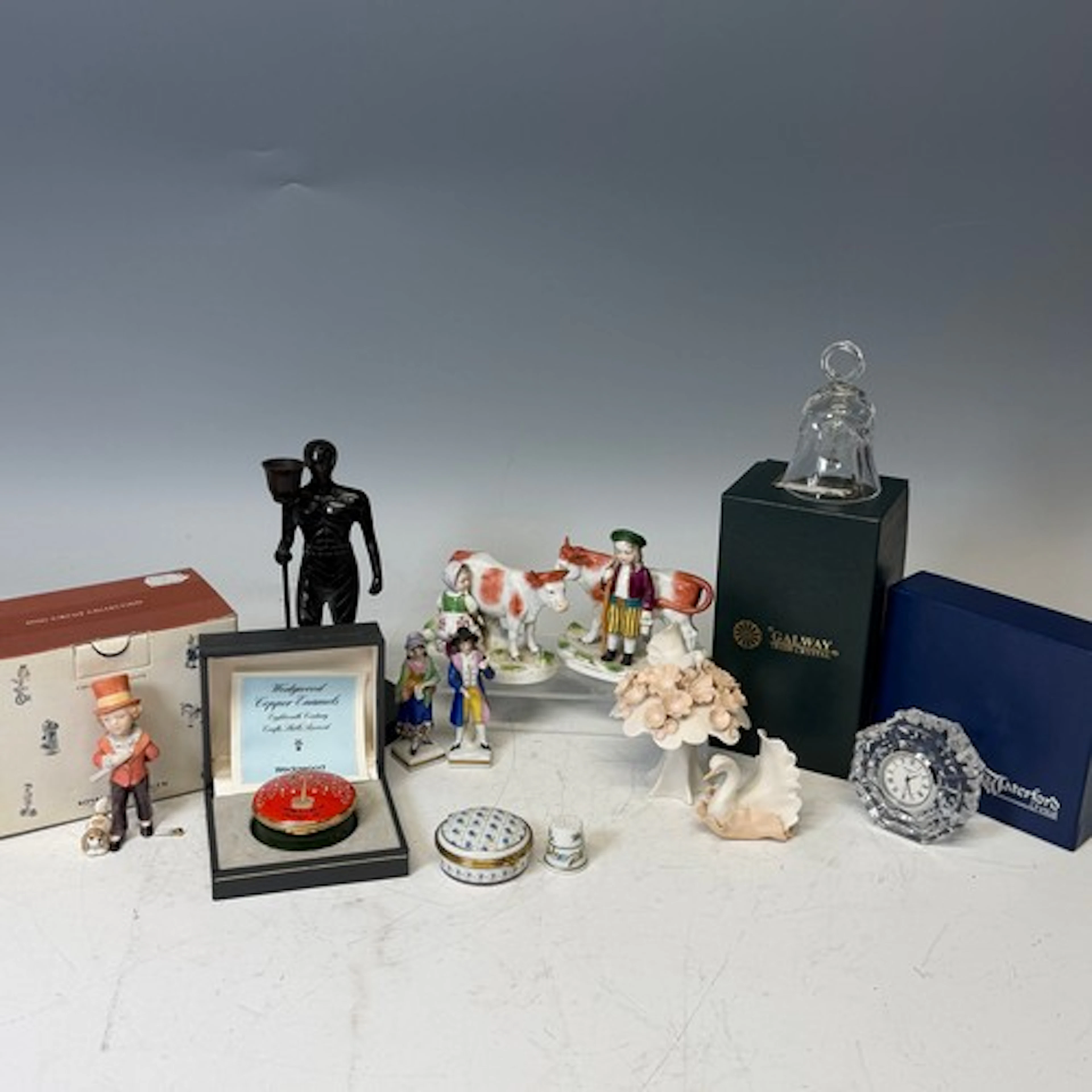 A Waterford crystal Clock, together with a Galway Irish crys...