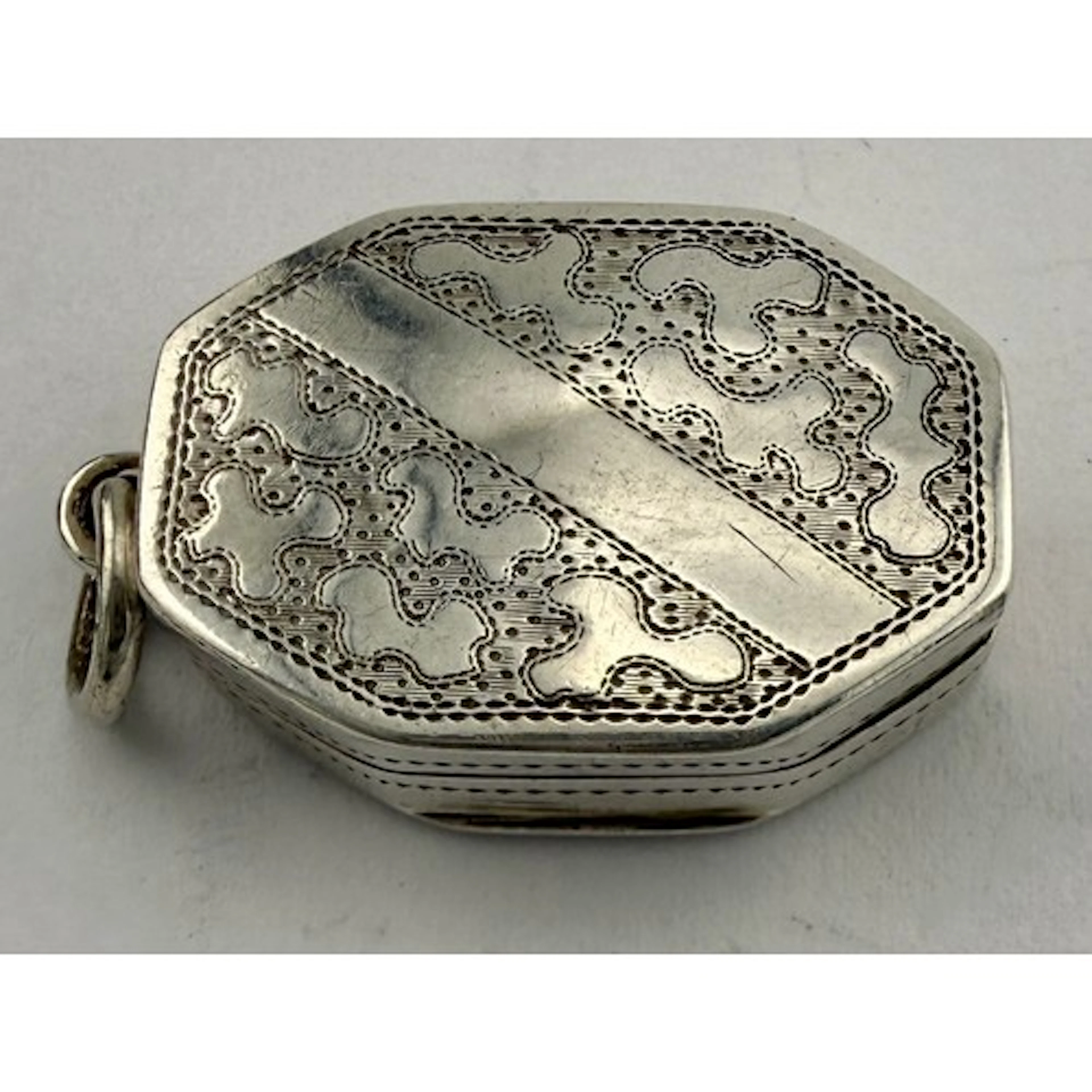 Georgian silver vinaigrette with gilded pierced lid Birmingh...