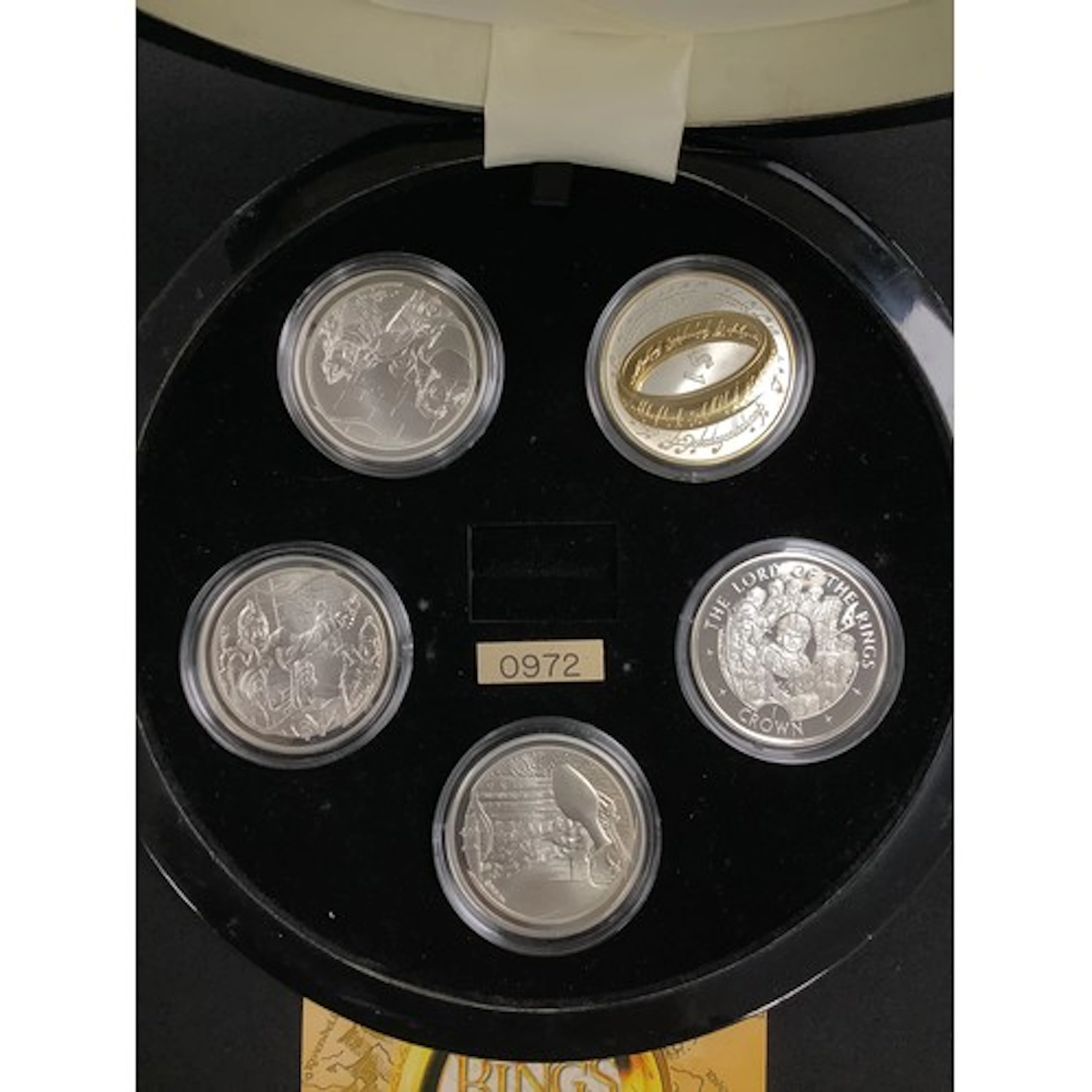 A set of Pobjoy Mint The Lord of The Rings 5 sterling silver...