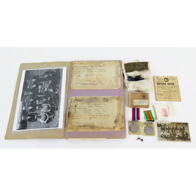 A WWII pair to J. Pattison R.N., includes War and Victory me...