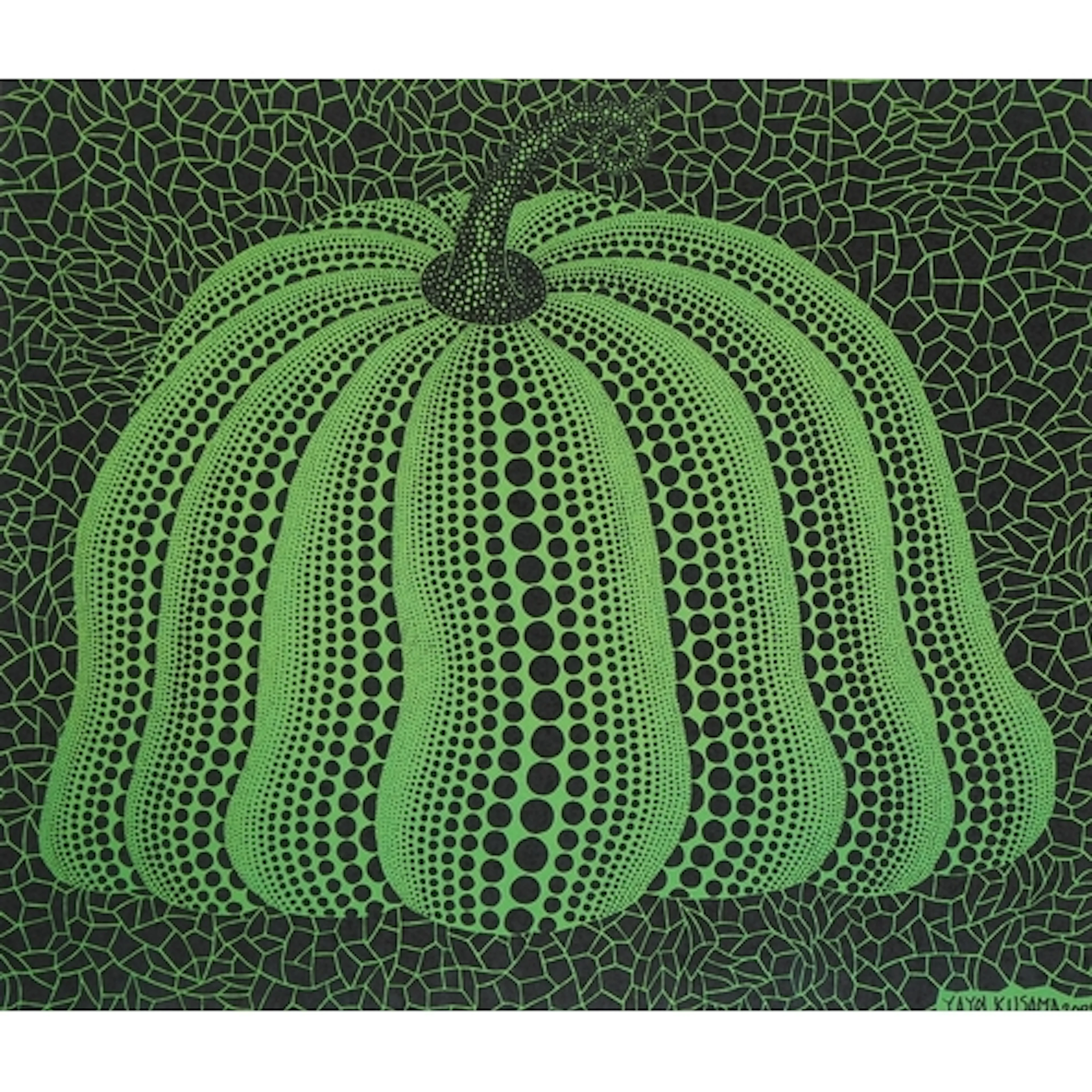 Yayoi Kusama (Japanese, b. 1929) 'Pumpkin 2000 (Green)' sig...