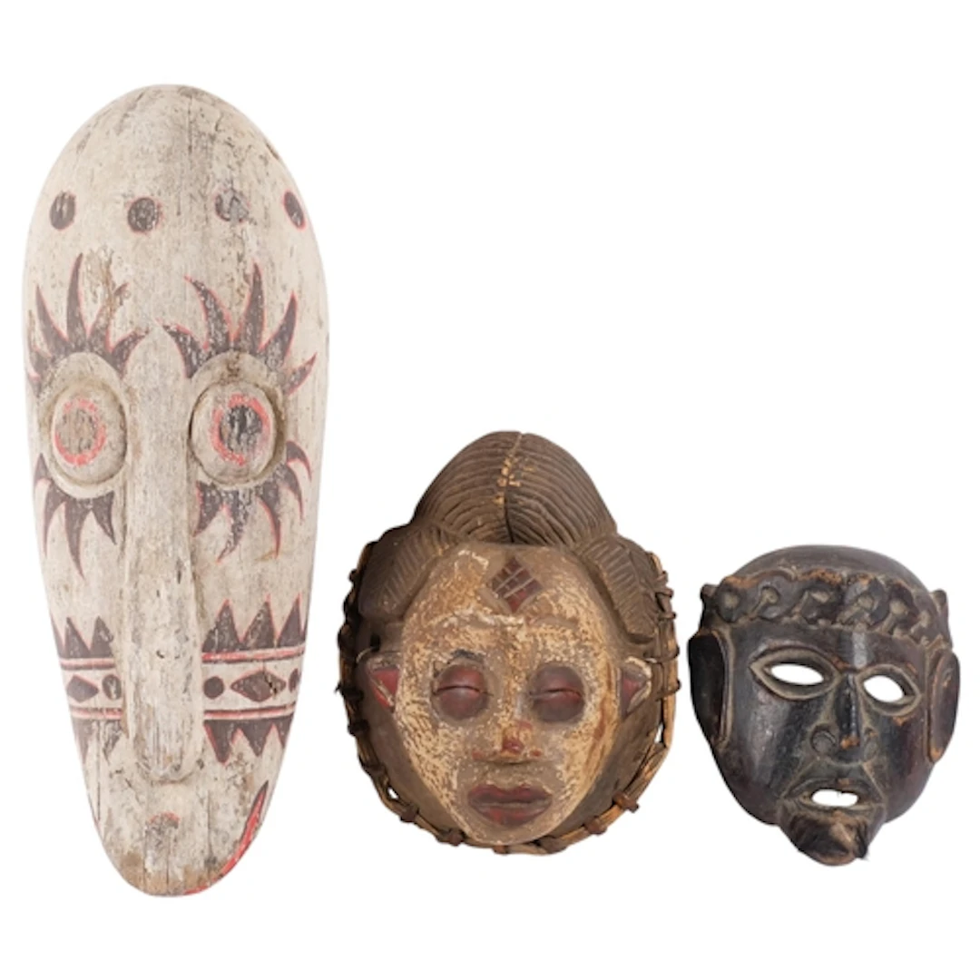 "Antique Oceanic tribal mask, Antique African Punu tribal ma...