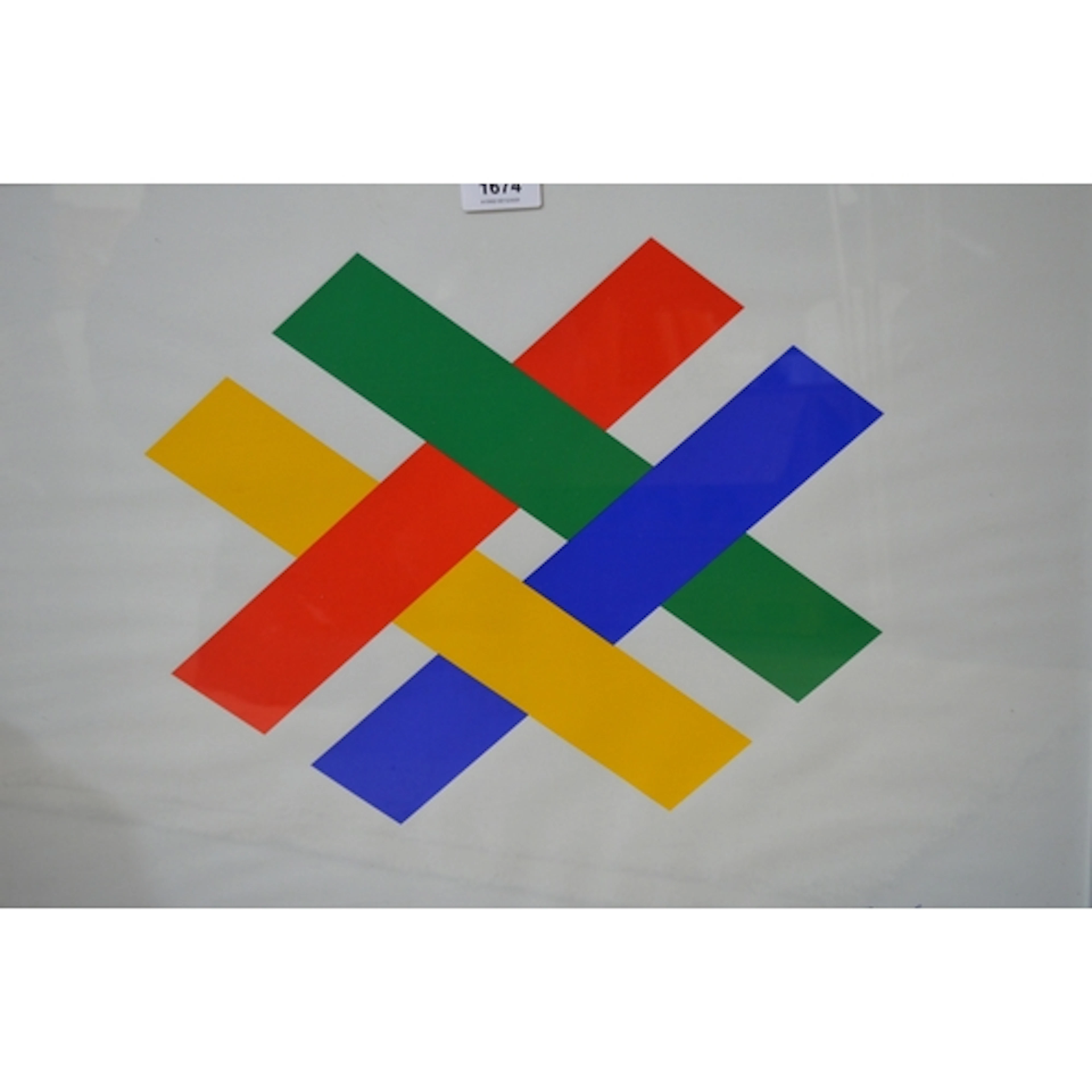 Terence Conran, signed Limited Edition coloured print, abstr...