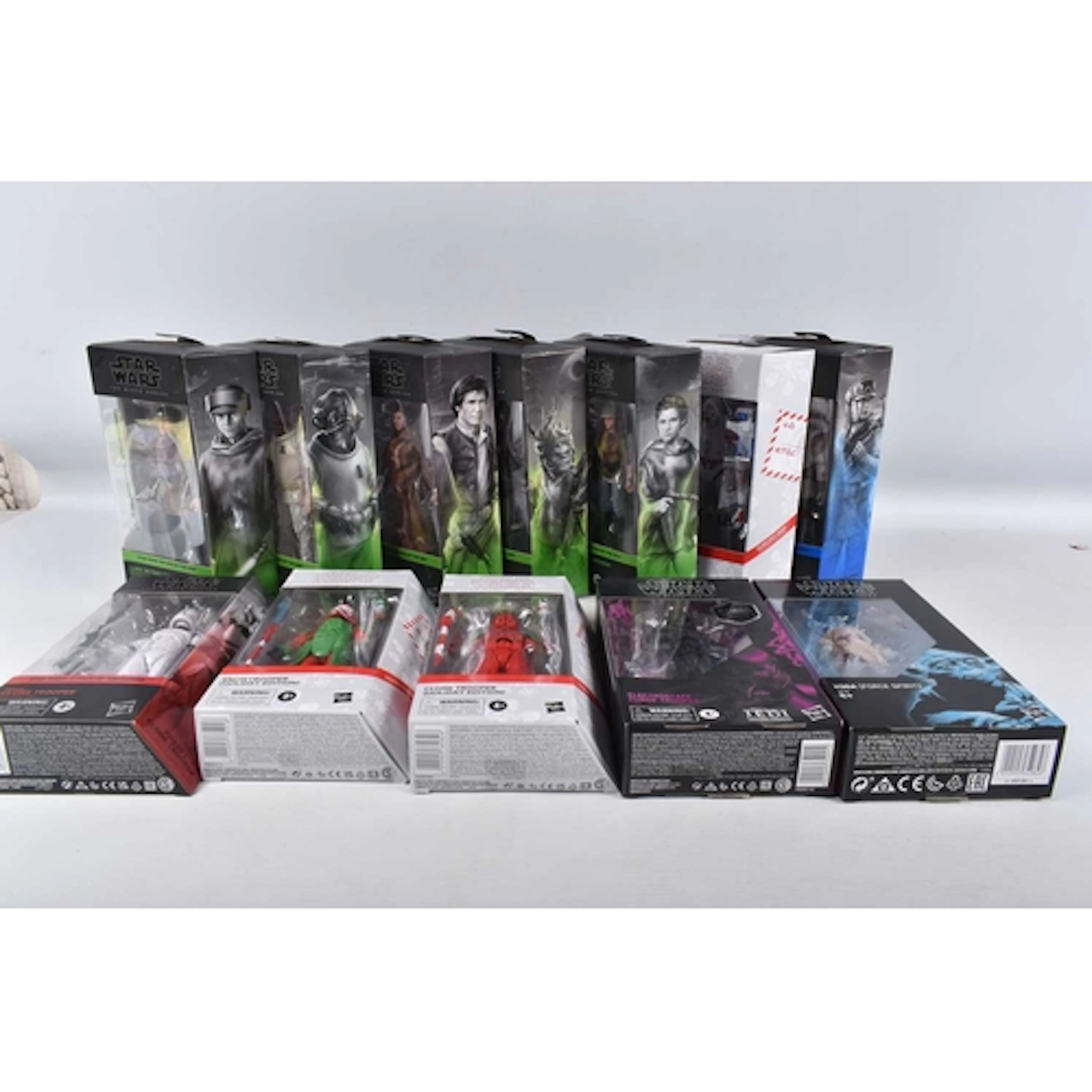 TWELVE BOXED HASBRO STAR WARS THE BLACK SERIES FIGURES, to i...