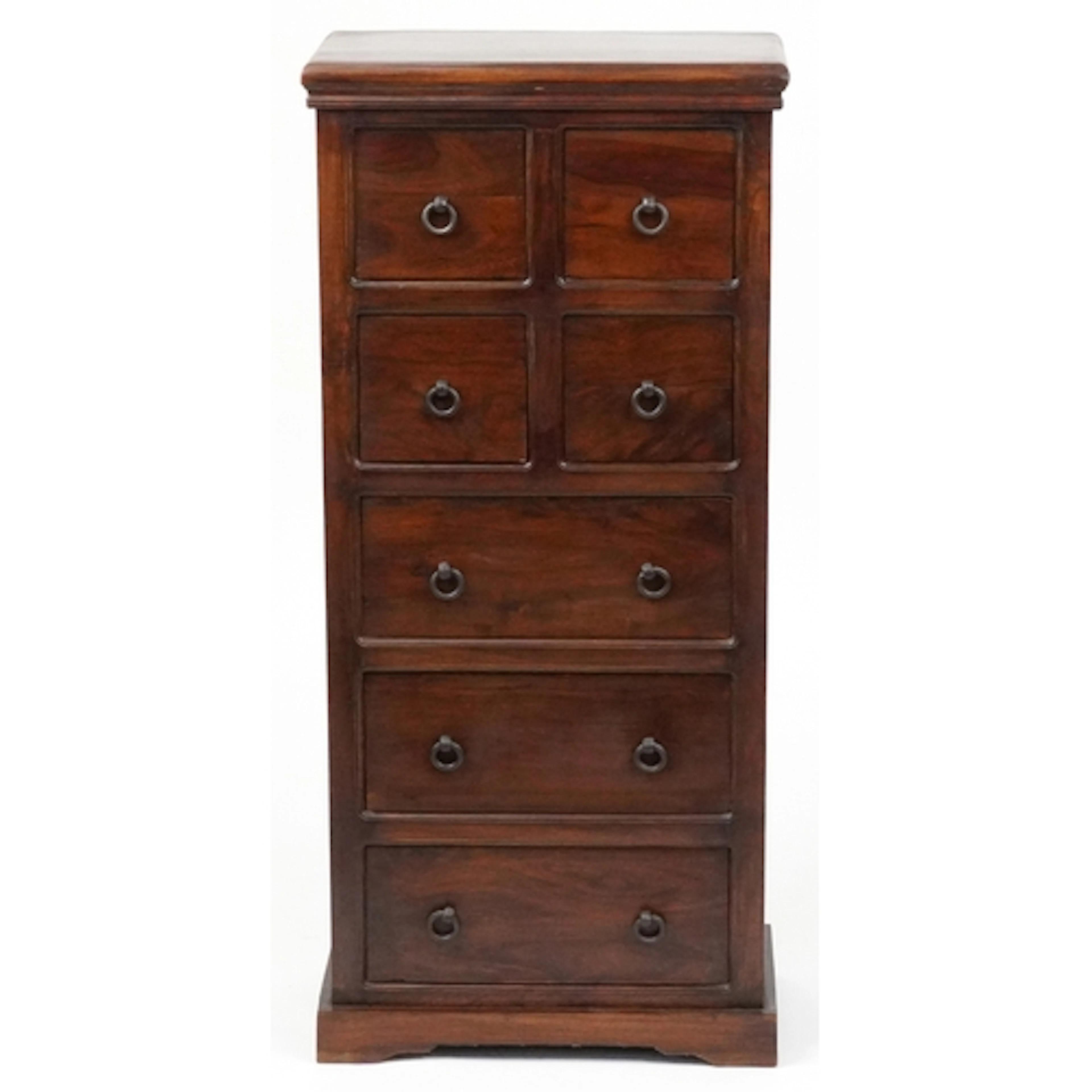 Mexican pine tallboy with seven drawers, 126cm H x 59cm W x ...