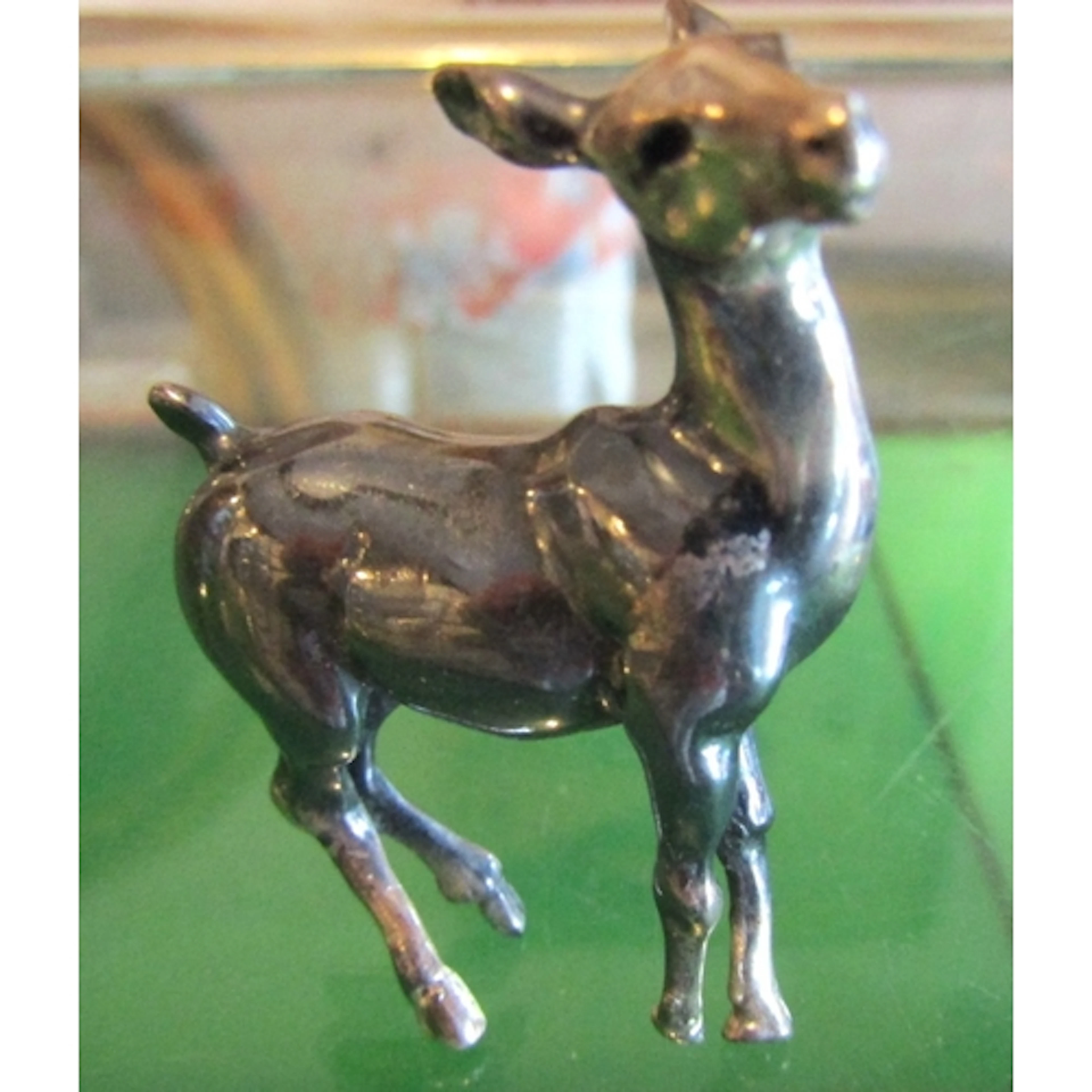 Silver Figure of Deer Approximately 3cm Wide