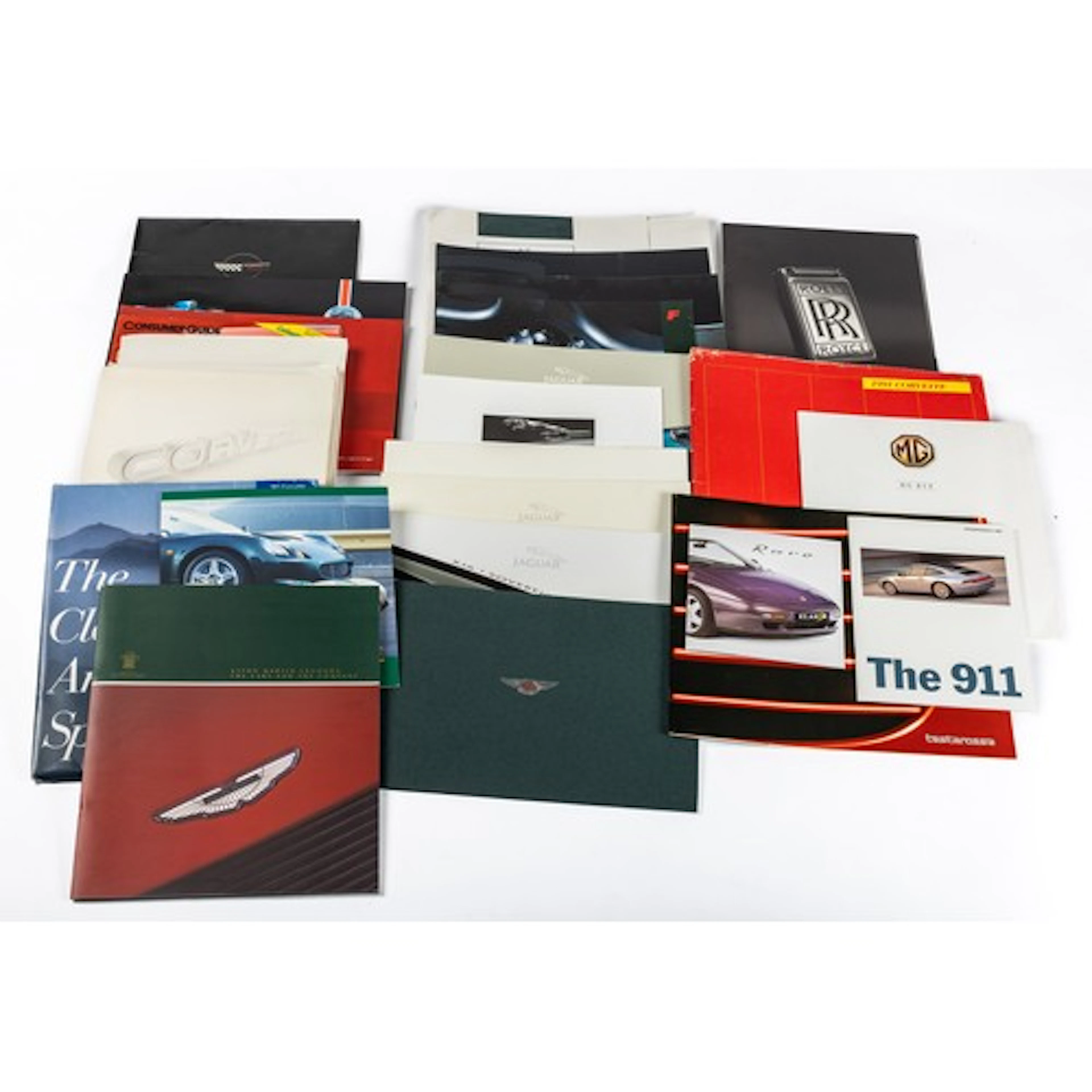 Mix of Vintage Sports-car Brochures from Corvette, Ferrari, ...