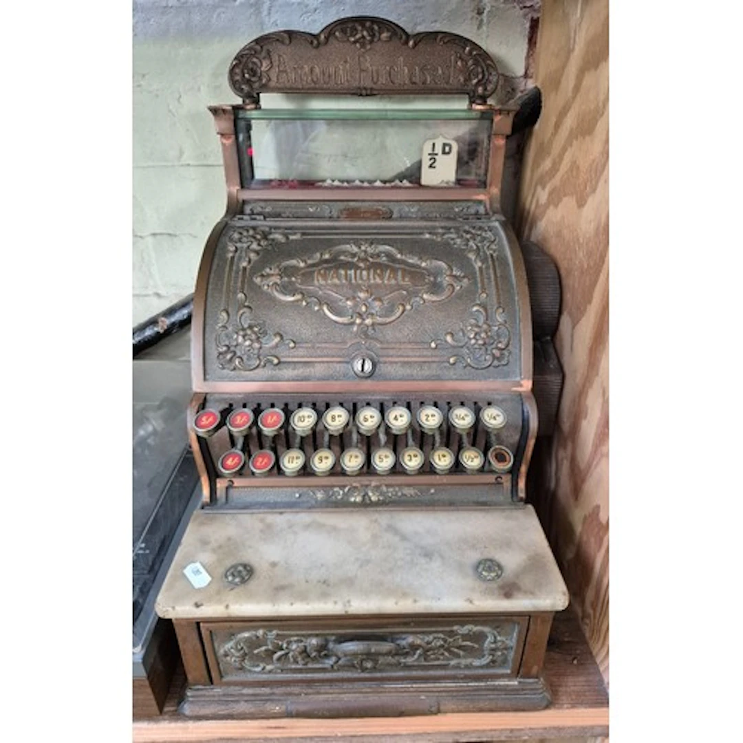 An early 20th century National cash register.