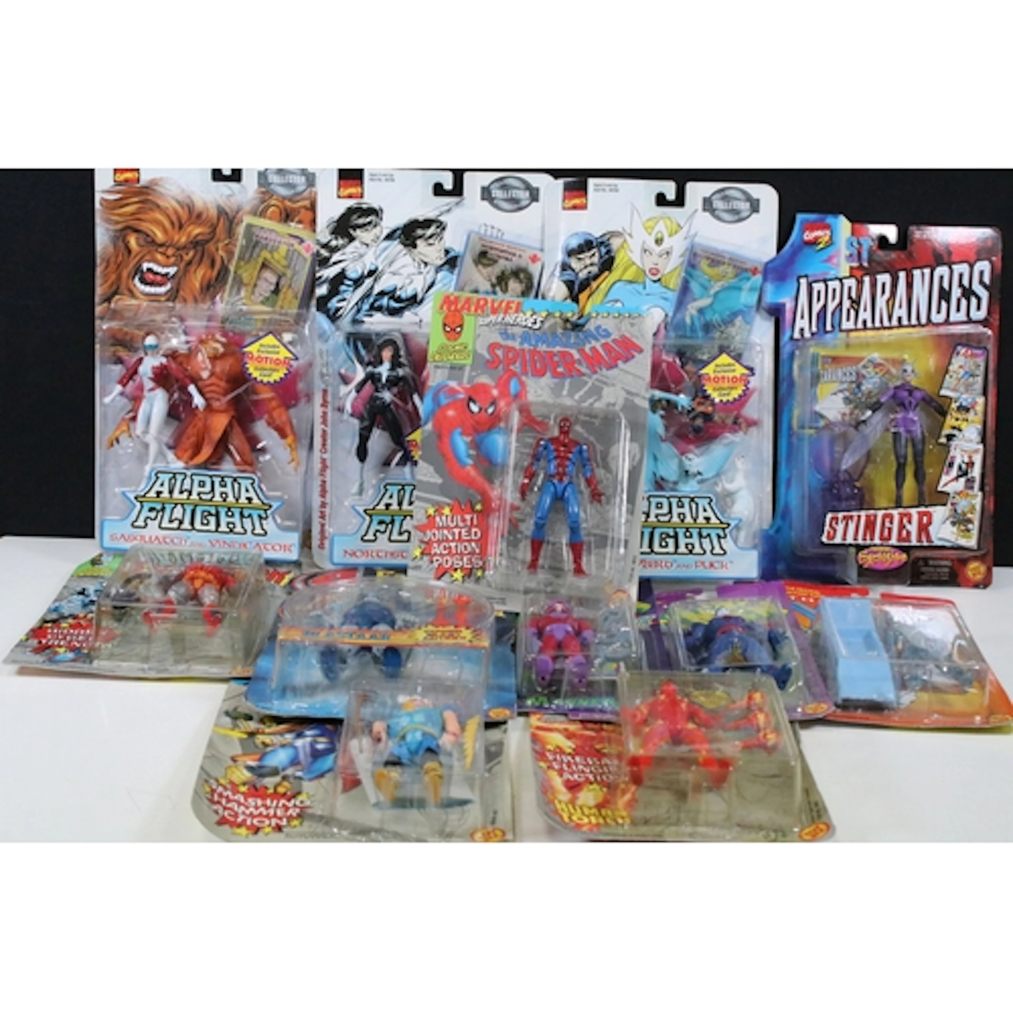 12 Carded Toy Biz Marvel figures to include 3 x Collector Ed...