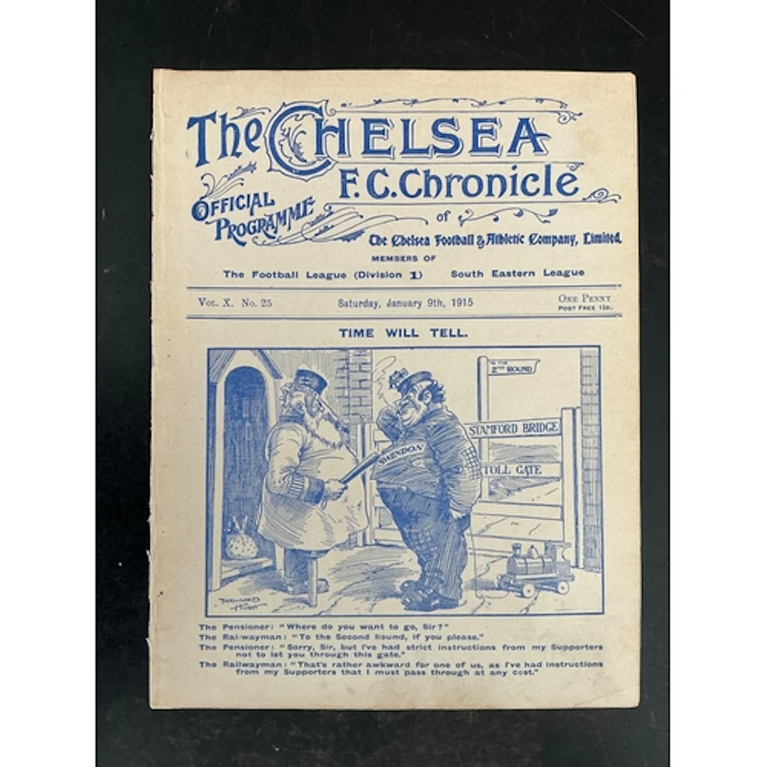1914 - 1915 Chelsea v Swindon FA Cup Football Programme: Ex ...