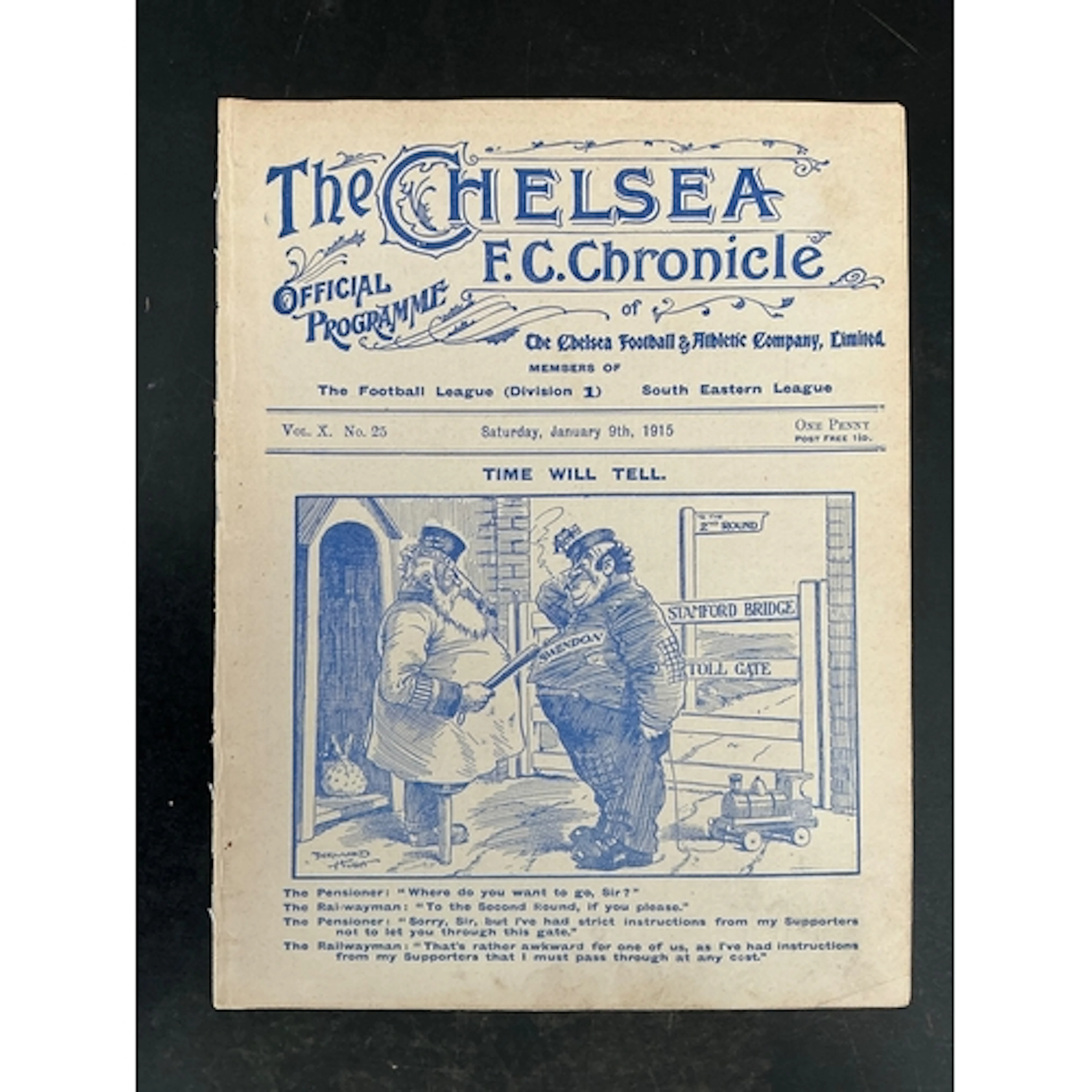 1914 - 1915 Chelsea v Swindon FA Cup Football Programme: Ex ...