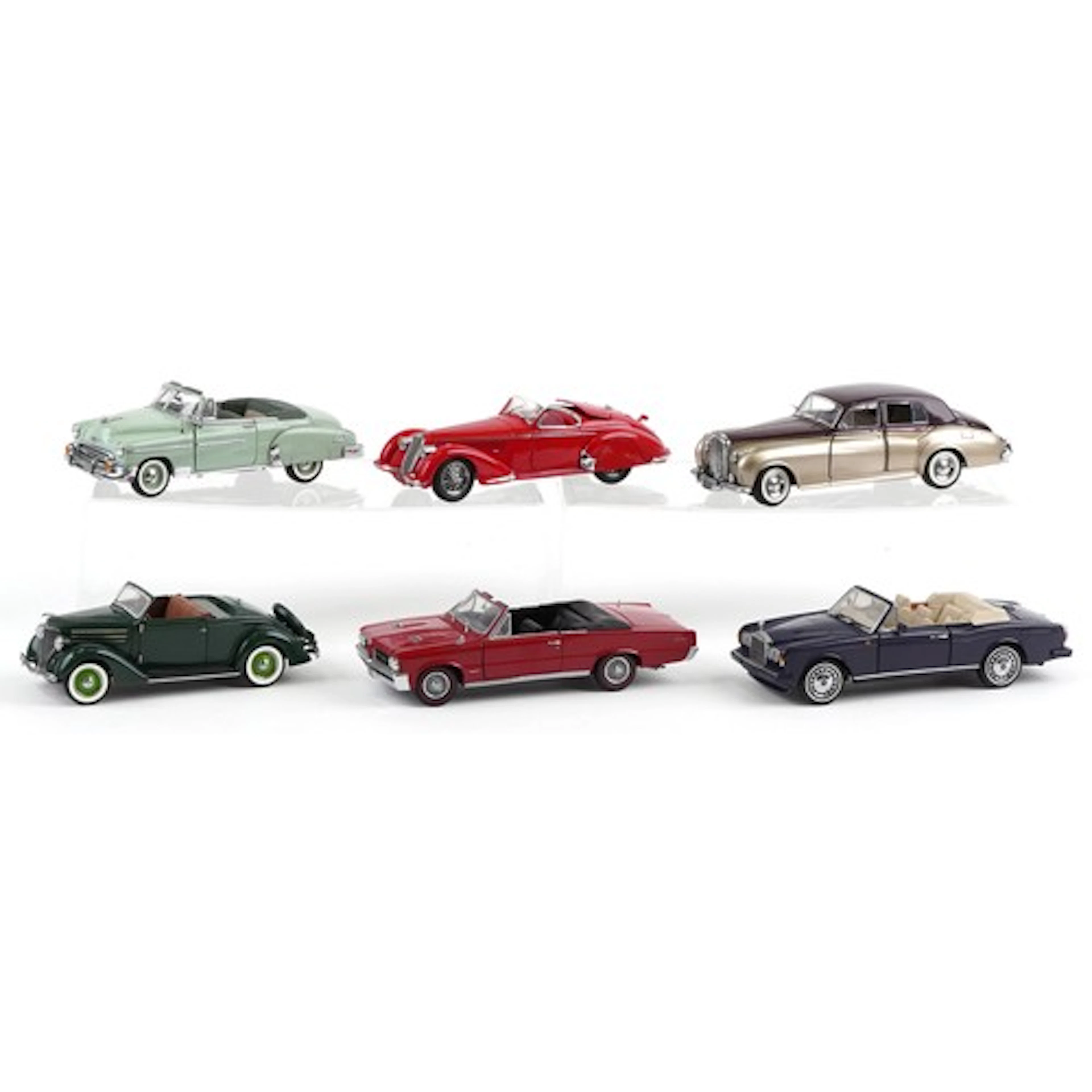 Six Franklin Mint Precision Models collector's vehicles incl...