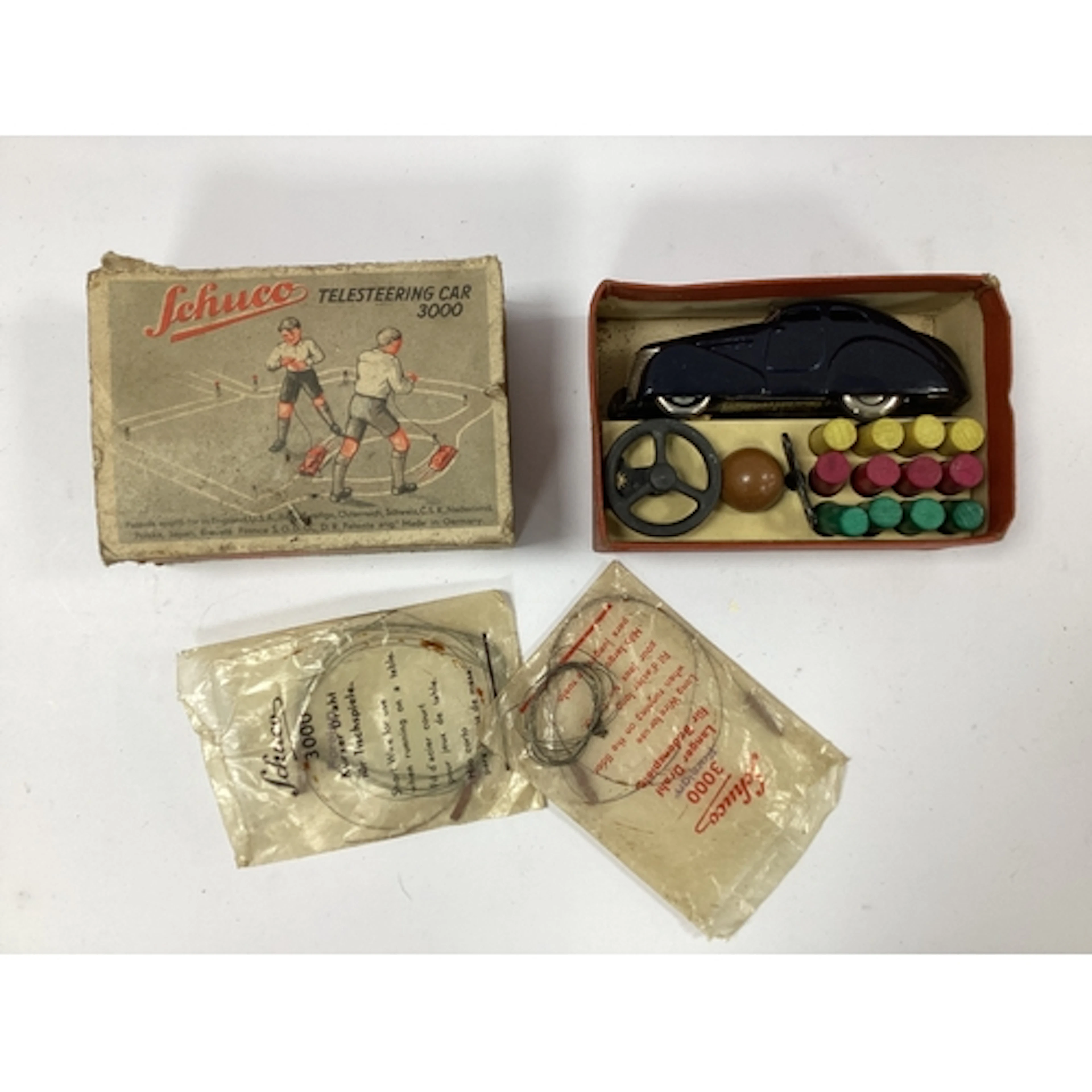 An original Schuco Telesteering Car 3000 in dark blue, appea...
