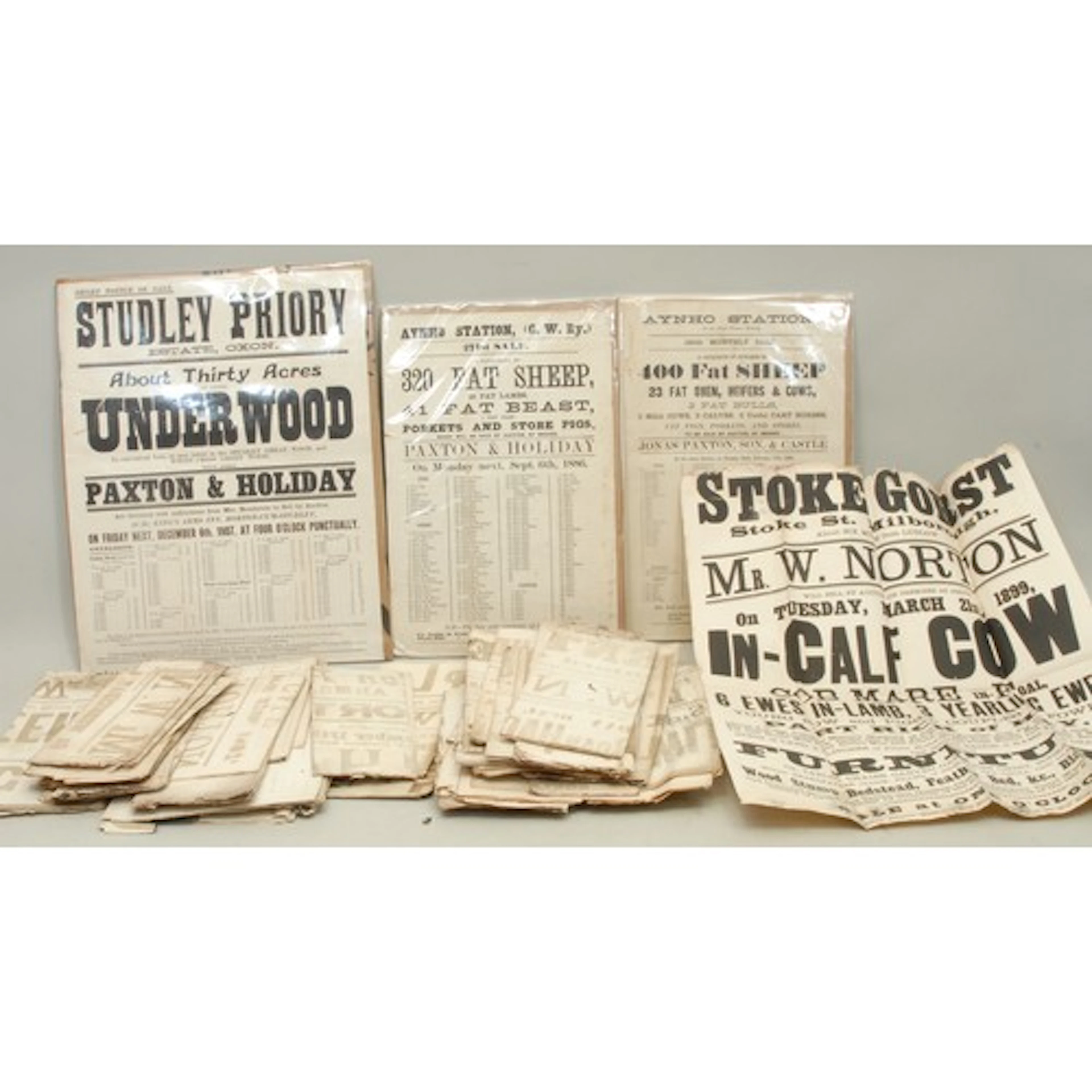 Auction History - an interesting collection of bills or post...