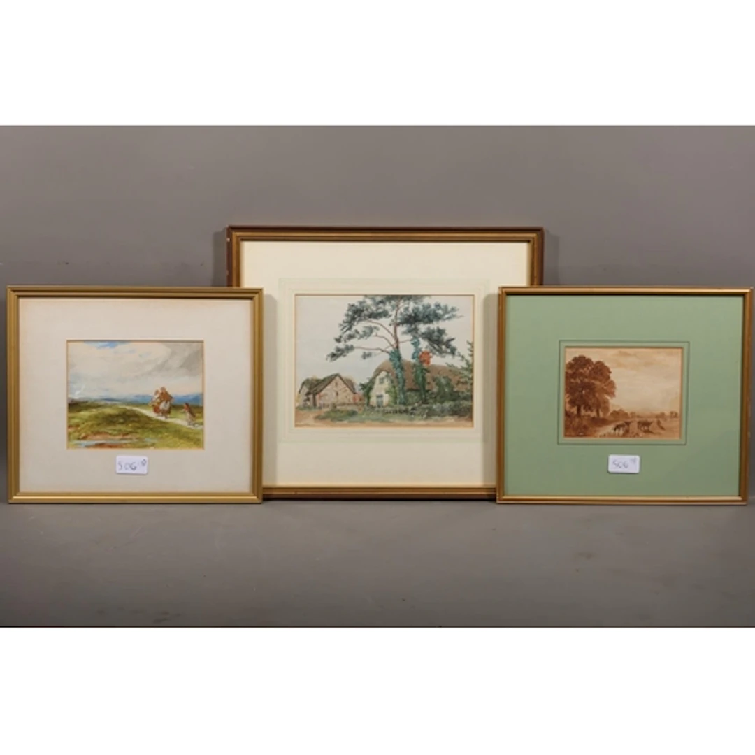 R C SCOTT, Isle of Wight, watercolour painting, unsigned, 16...