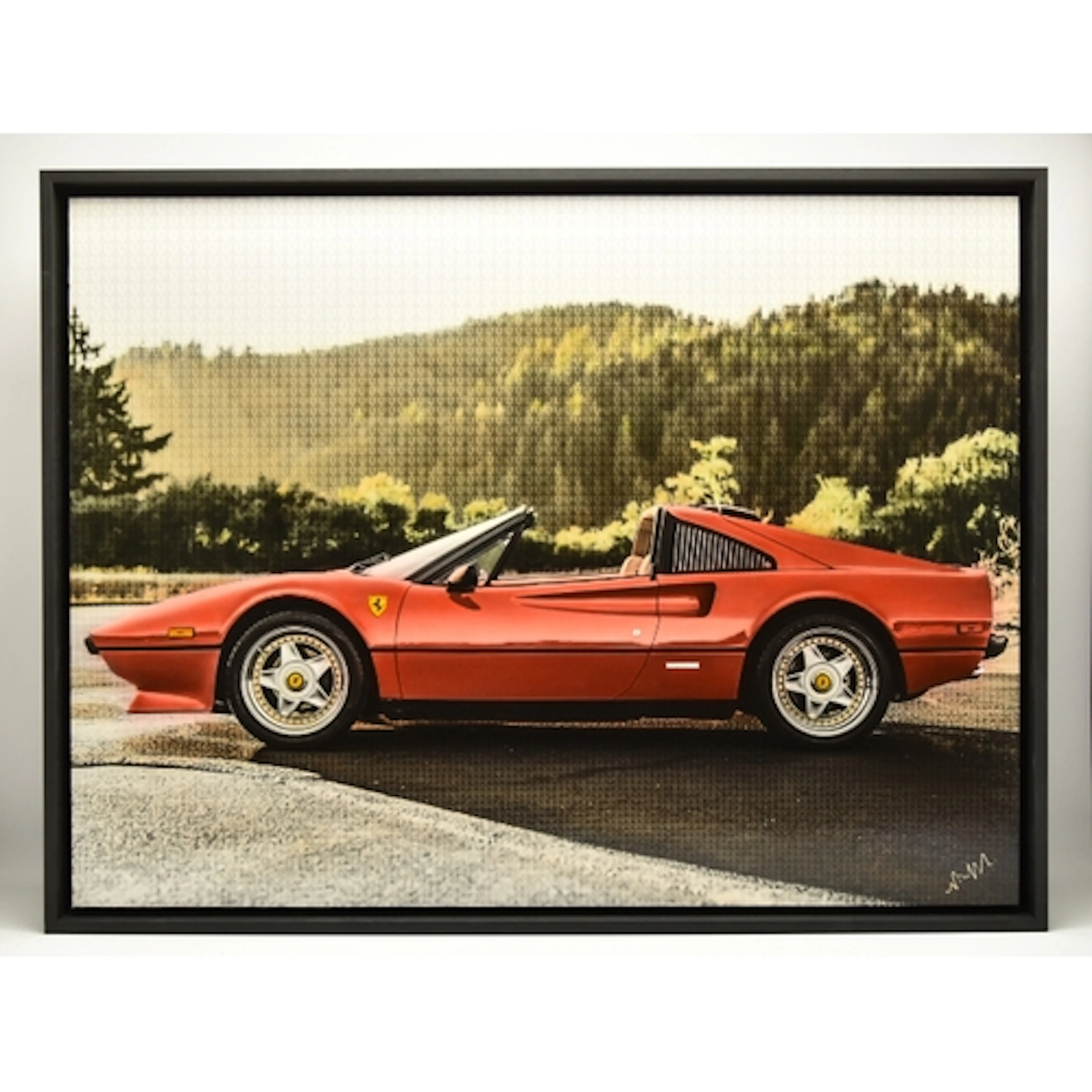 NICK HOLDSWORTH (BRITISH CONTEMPORARY) 'FERRARI', a pixelate...