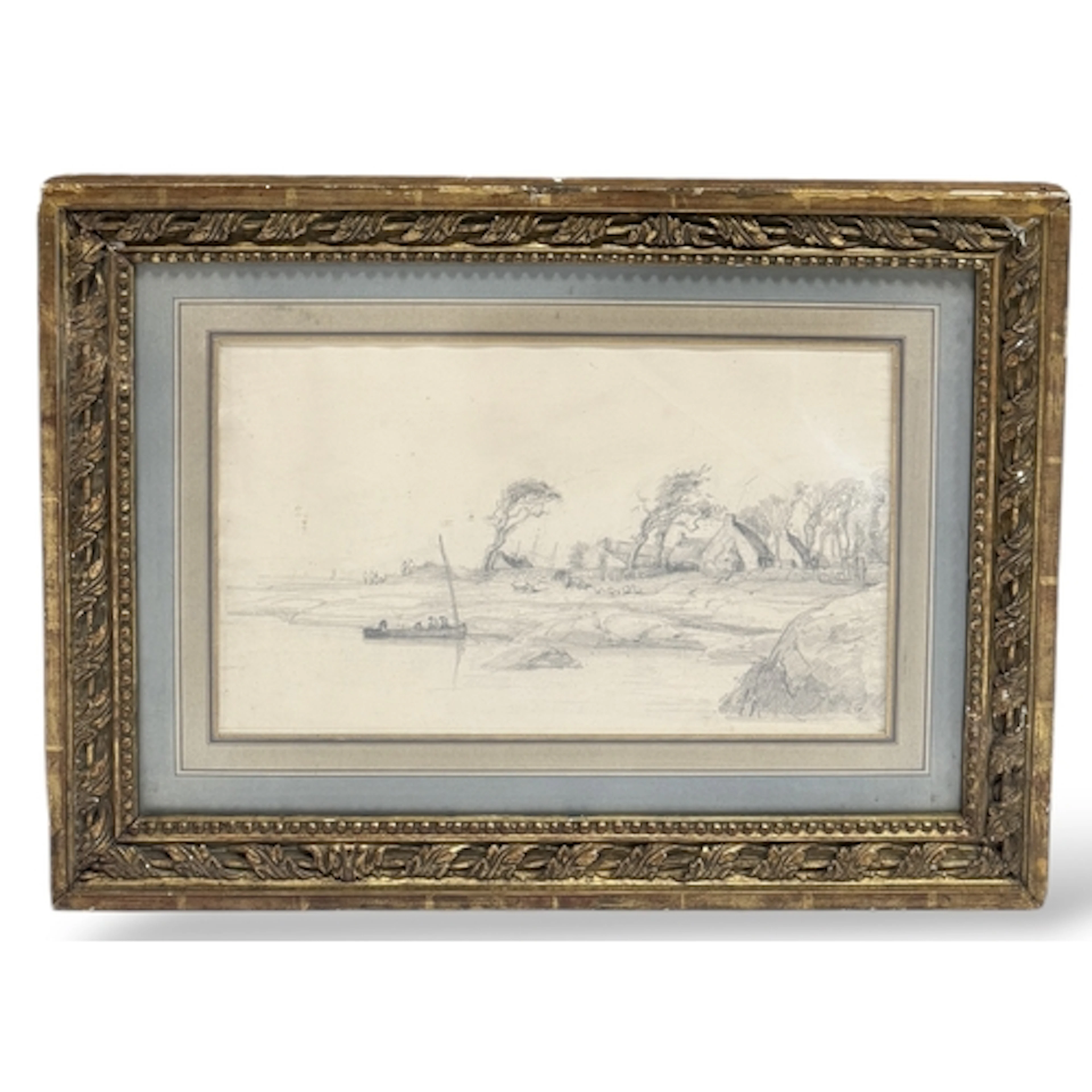 ATTRIBUTED TO EUGENE BOUDIN (FRENCH, 1824-1898): A PENCIL DR...