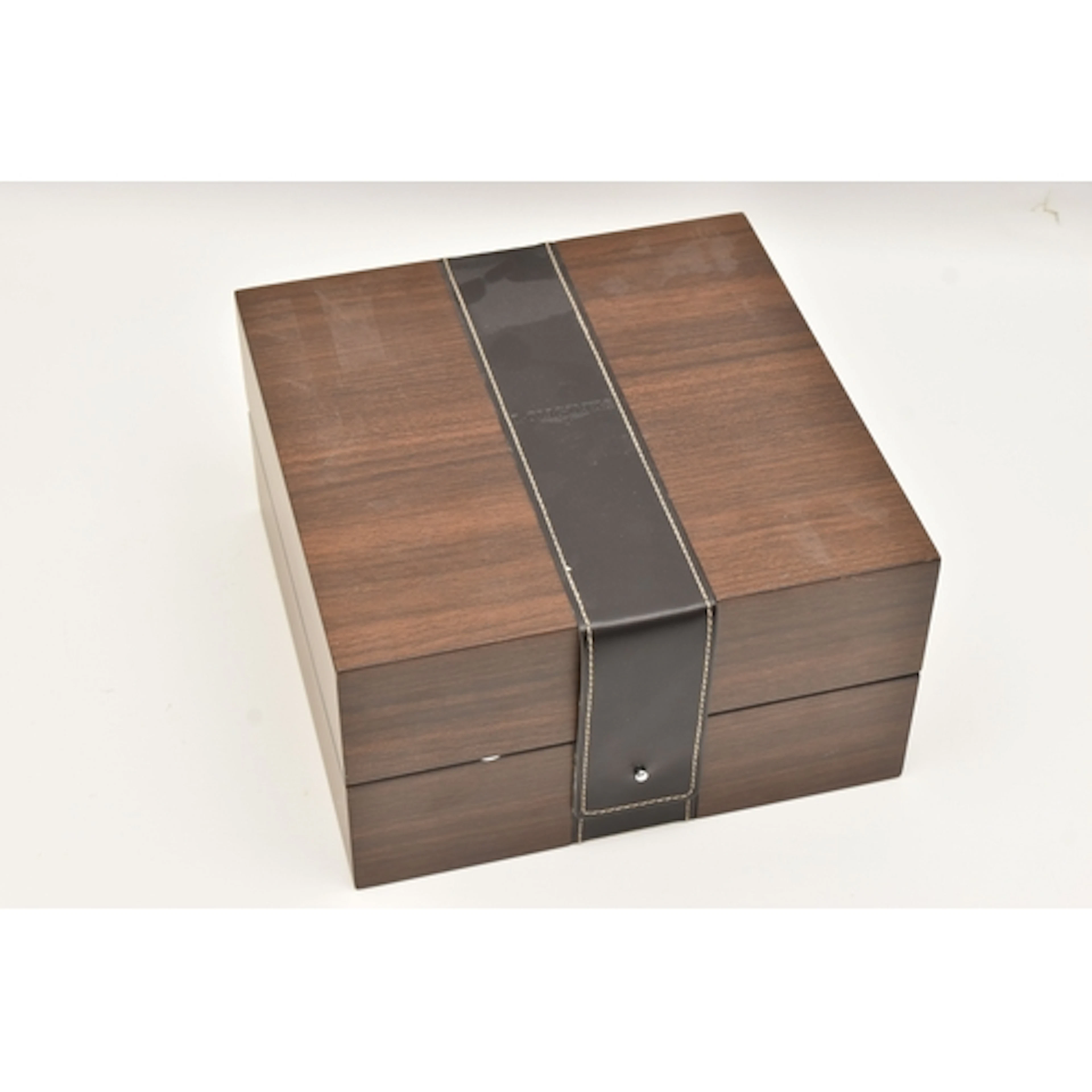 A BOXED 'LONGINES' WATCH BOX, empty box, plaque inside reads...