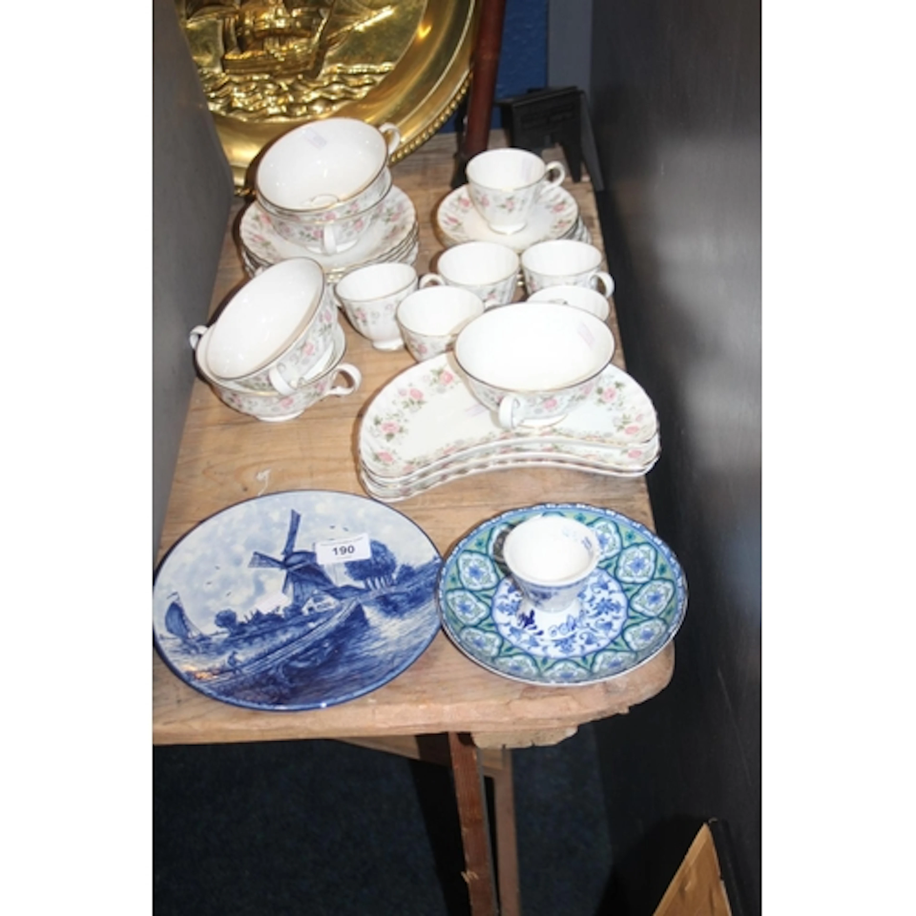 Minton Spring Bouquet part service comprising cups, soup bow...