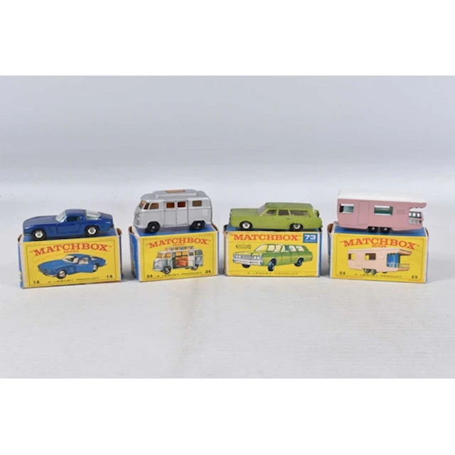 FOUR BOXED MATCHBOX 1-75 SERIES REGULAR WHEELS MODELS, Iso G...