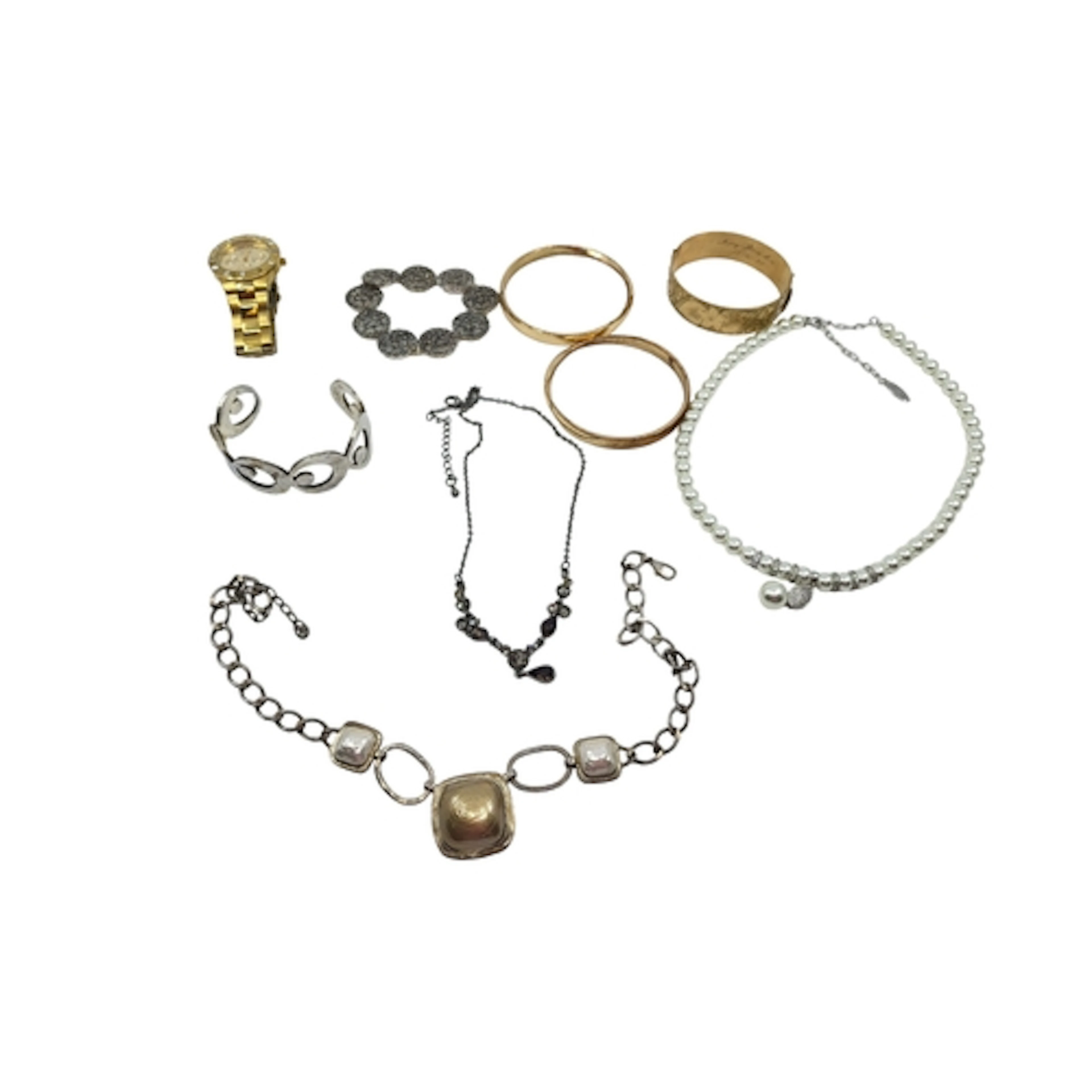 A COLLECTION OF COSTUME JEWELLERY, to include a Lady's Guess...