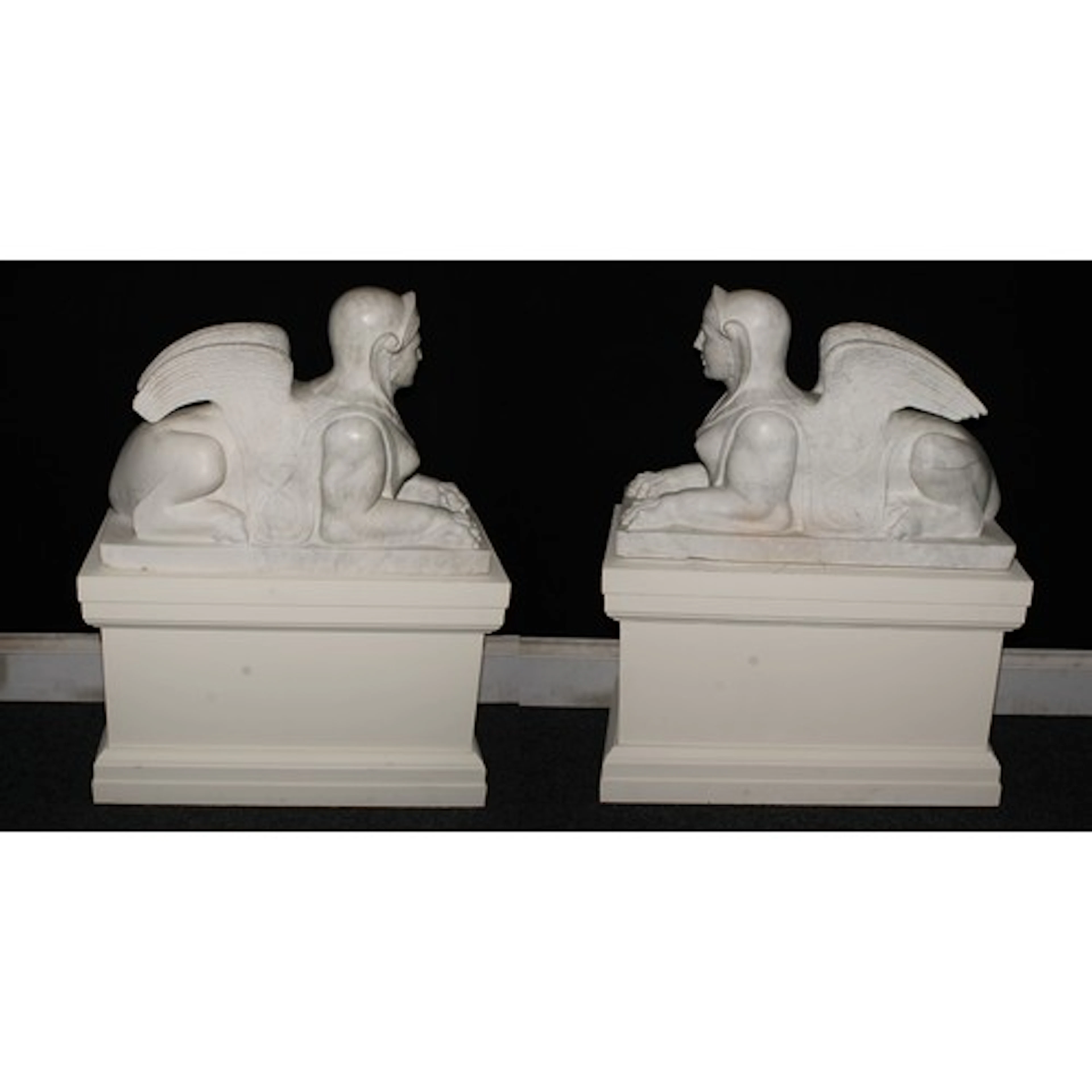 Continental School (20th century) a pair of large marble mod...