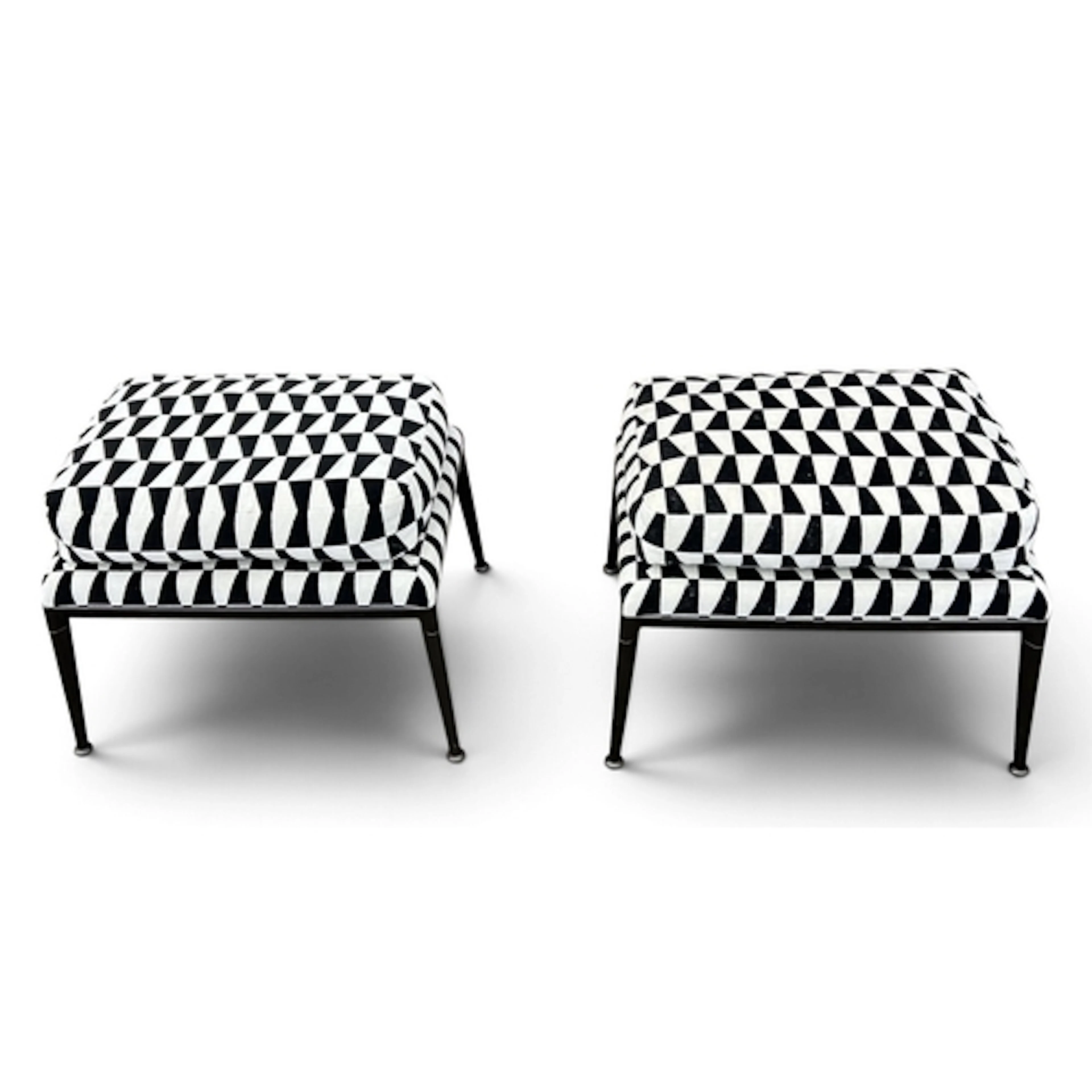A PAIR OF B&B ITALIA FOOTSTALLS Stamped underneath. 55cm...