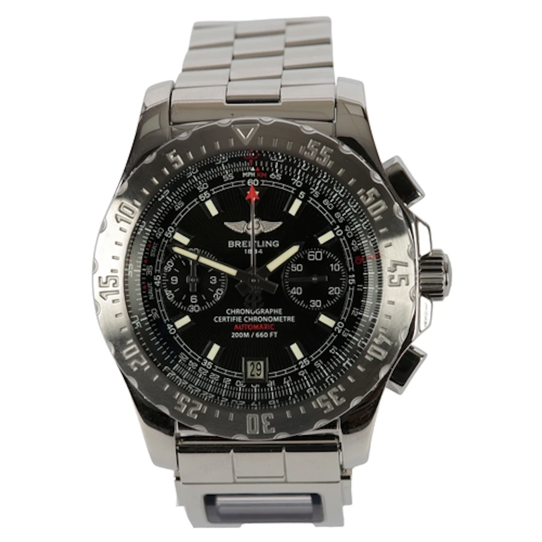 A gentleman's recent stainless steel Breitling Sky Racer Chr...
