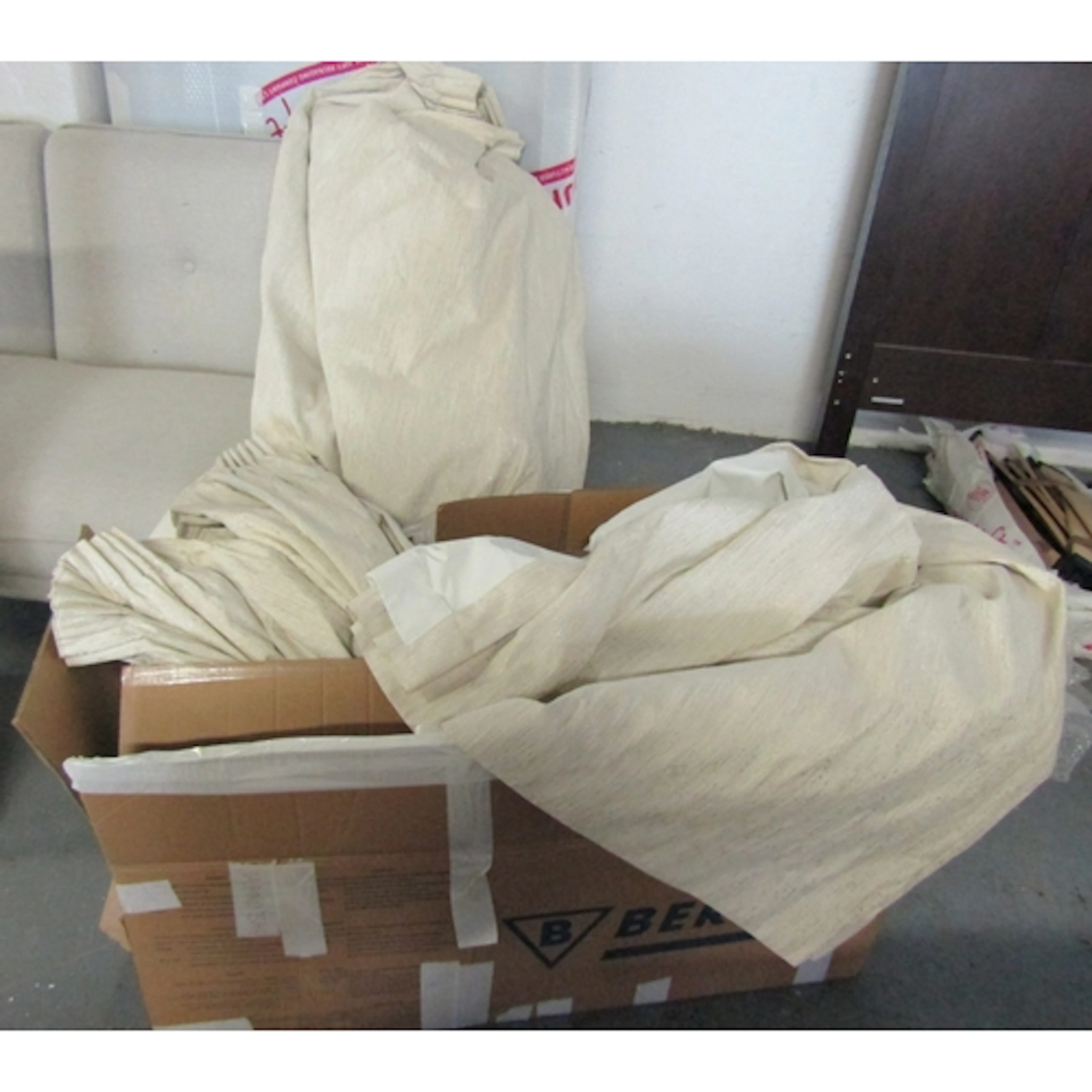 Box of Various Good Quality Lined Curtains Quantity as Photo...