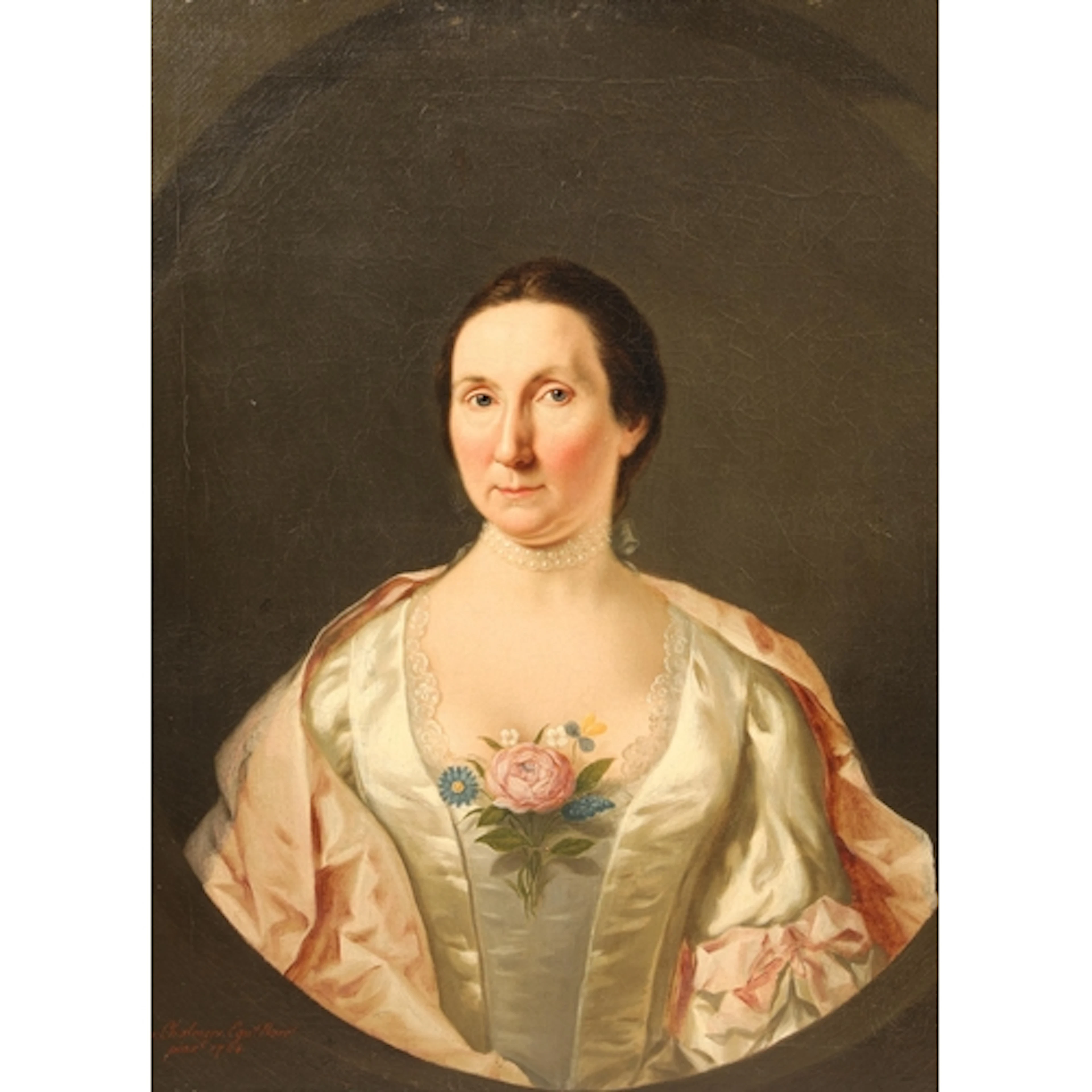 Sir George Chalmers. Portrait of Mrs. John Blair, bust-leng...