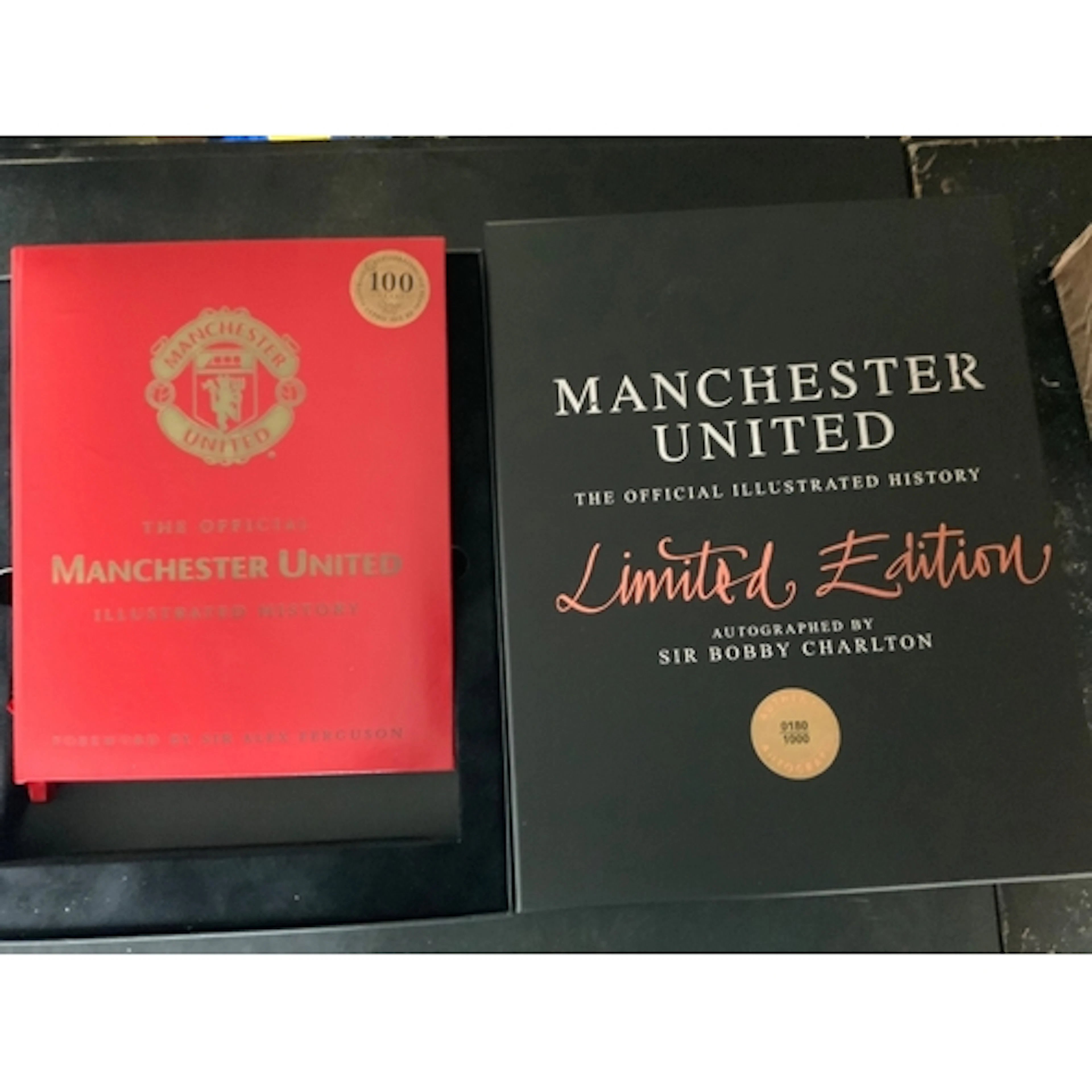 Bobby Charlton Manchester United Boxed Signed Football Book:...
