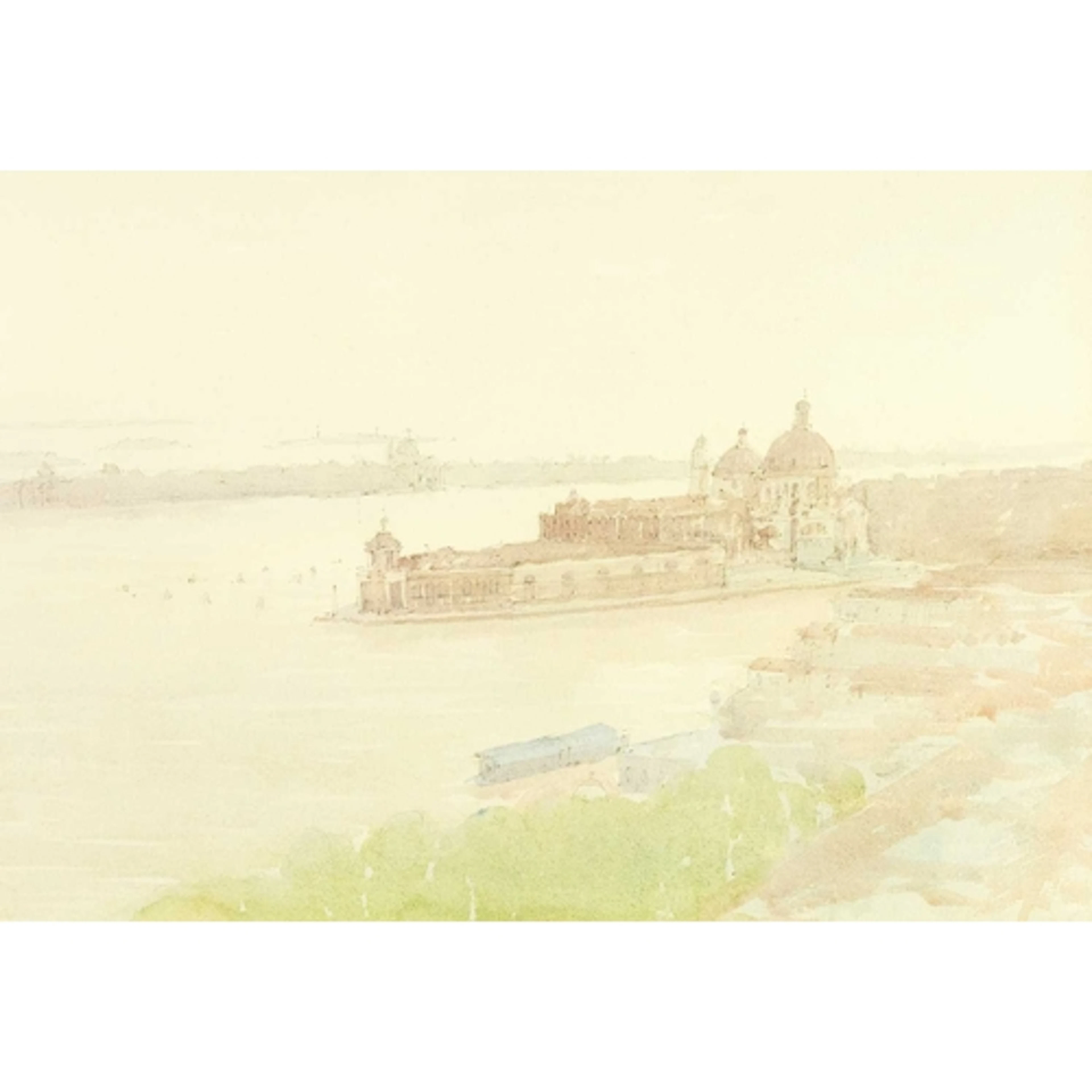 § John MILLER (1931-2002) Venice Gouache, stamp signed, furt...