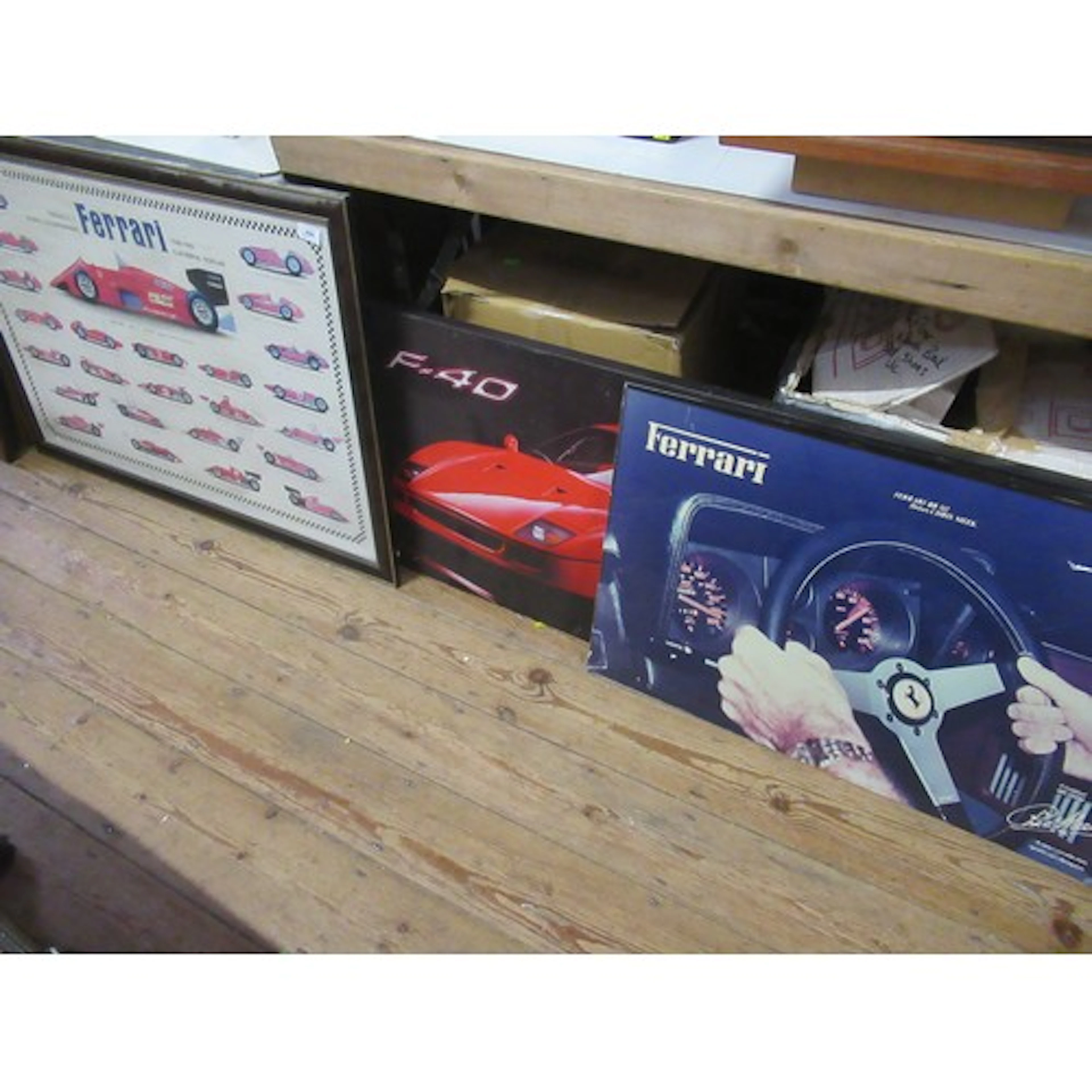 A collection of Ferrari photograhs and ephemera