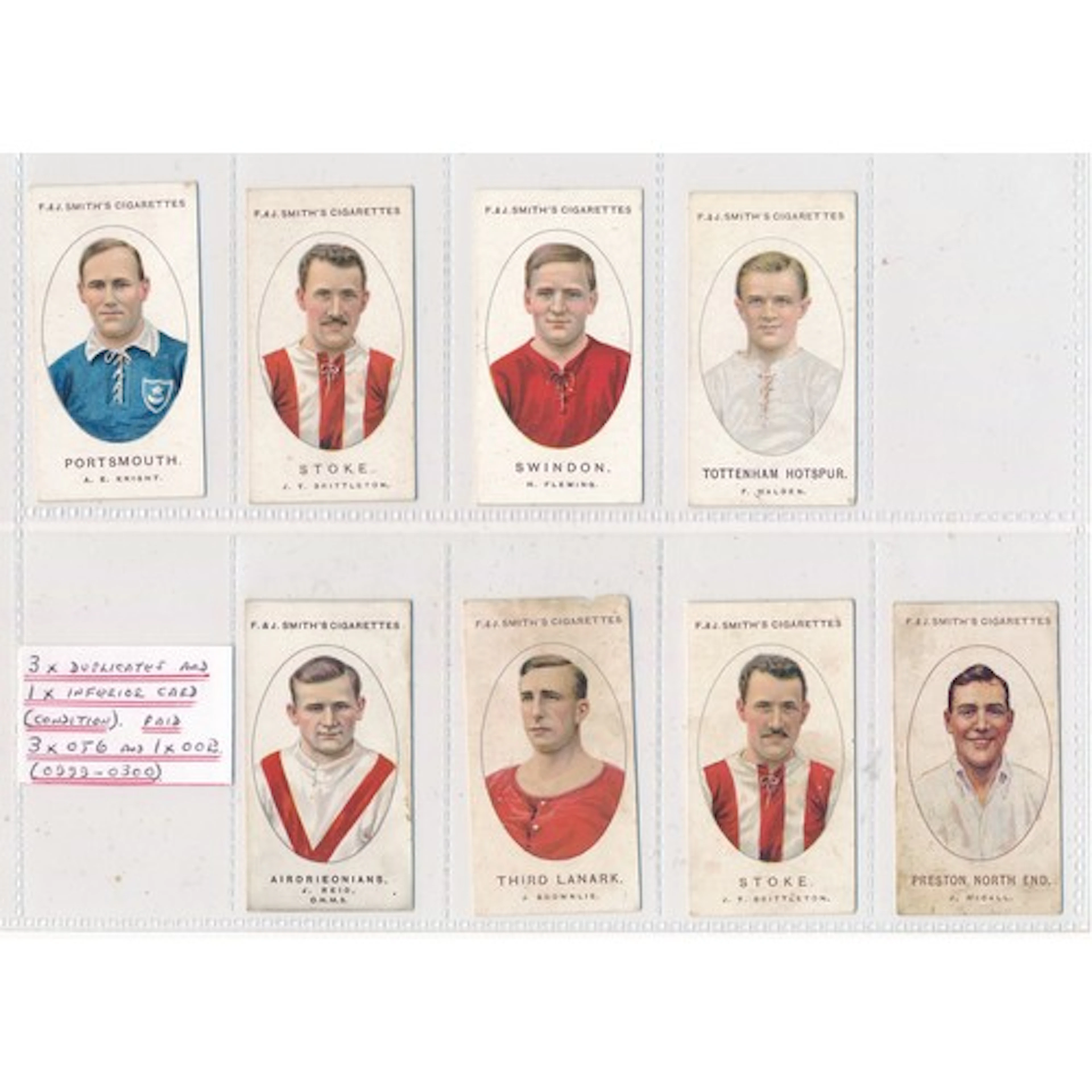 Vintage football soccer cards. Smith's Club Records 1917 and...