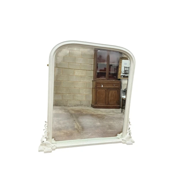 A modern overmantel mirror, width 137cm, height 136cm