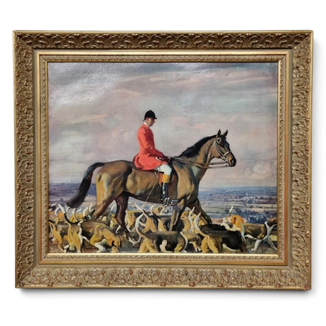 After Sir Alfred Munnings. A really good Oileograph on Canva...