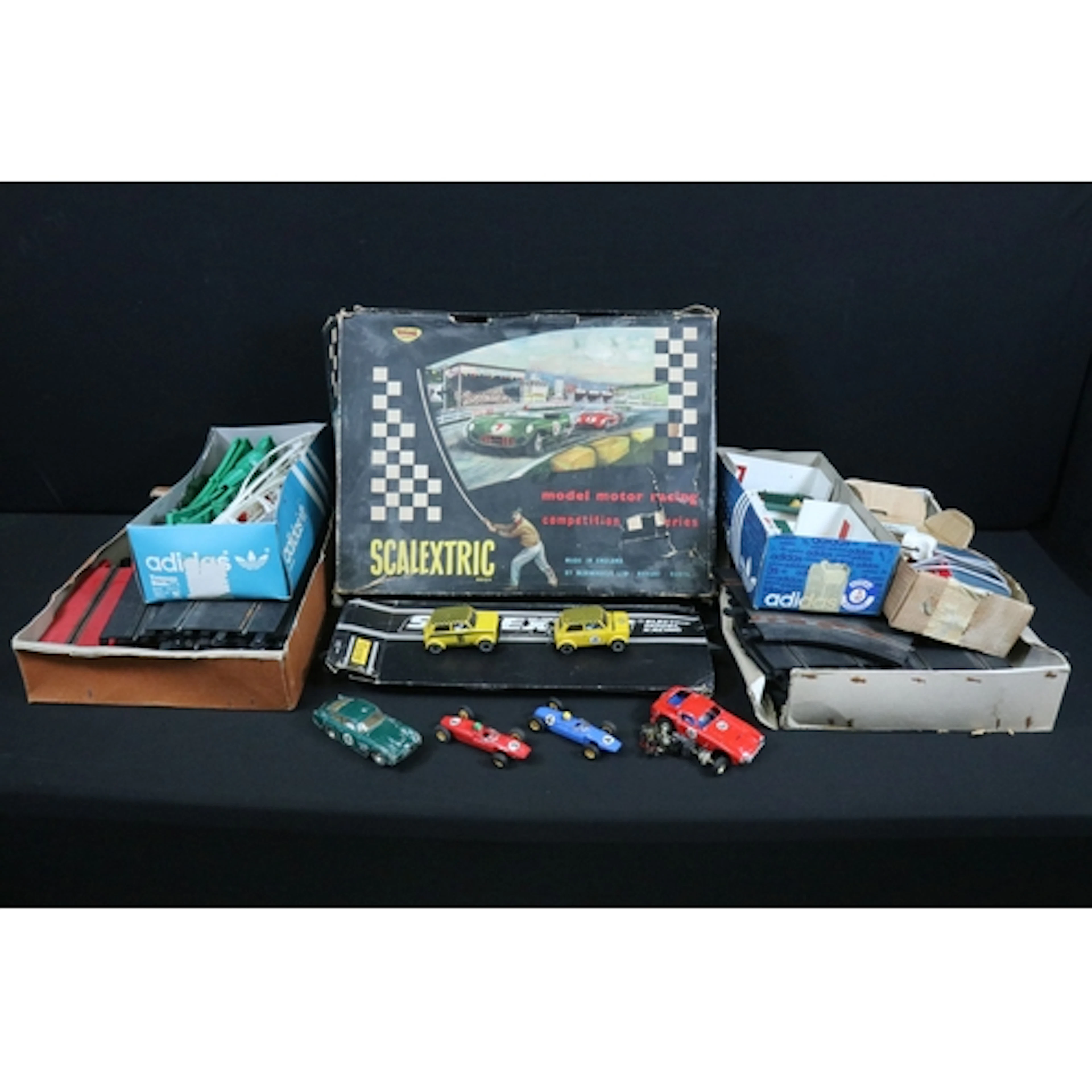 Collection of Scalextric items to include boxed Scalextric C...