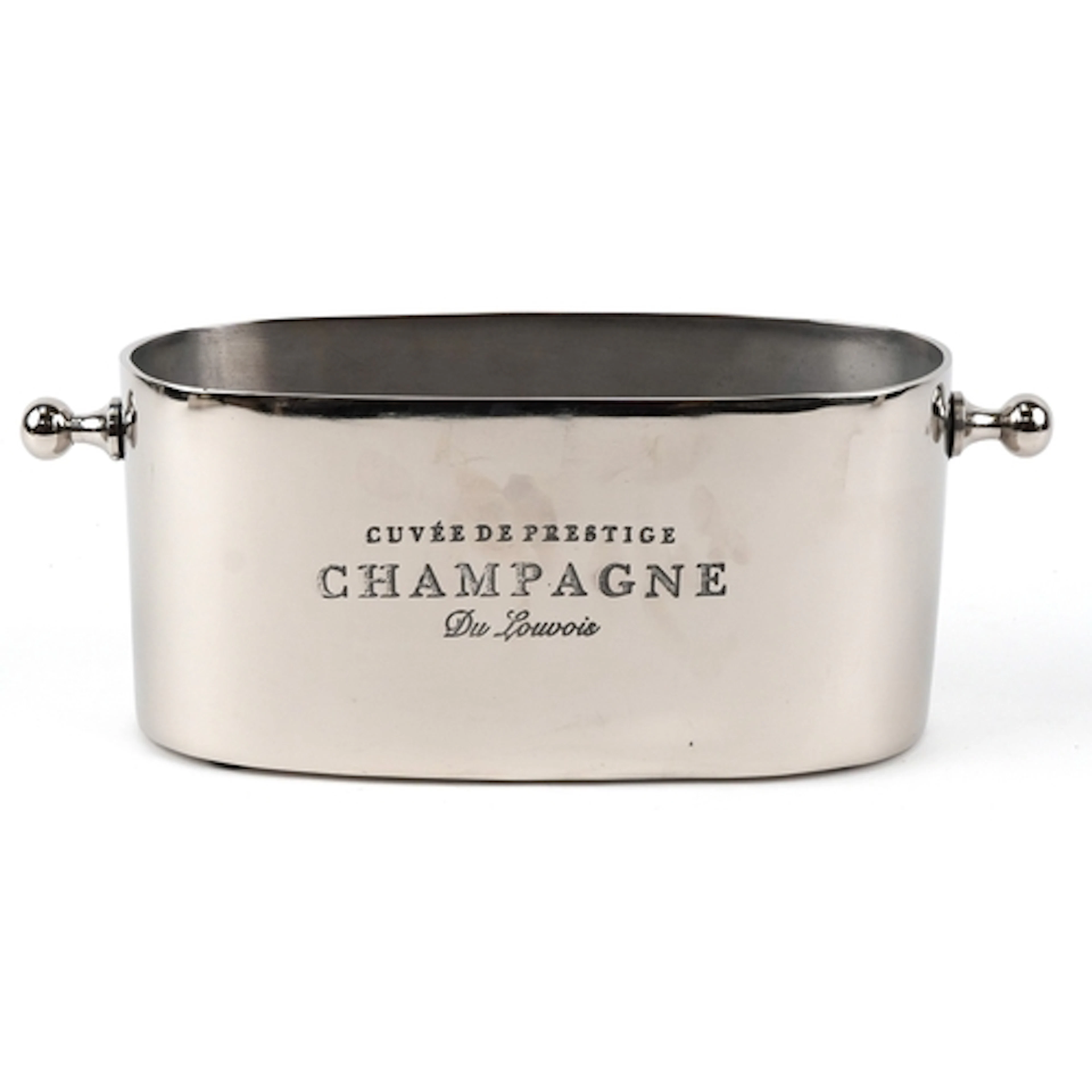 Du Louvois style chromed Champagne ice bucket with doorknob ...