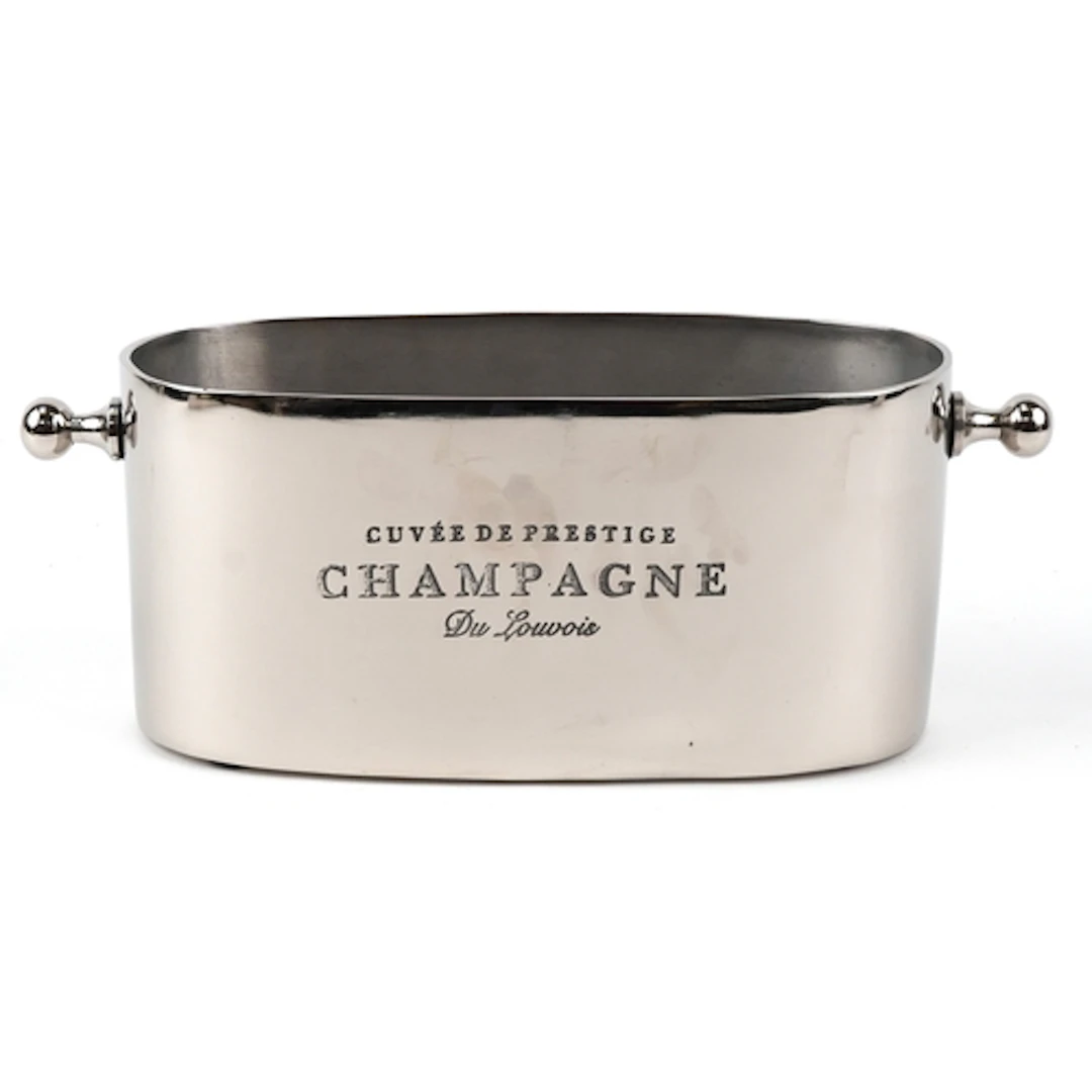 Du Louvois style chromed Champagne ice bucket with doorknob ...