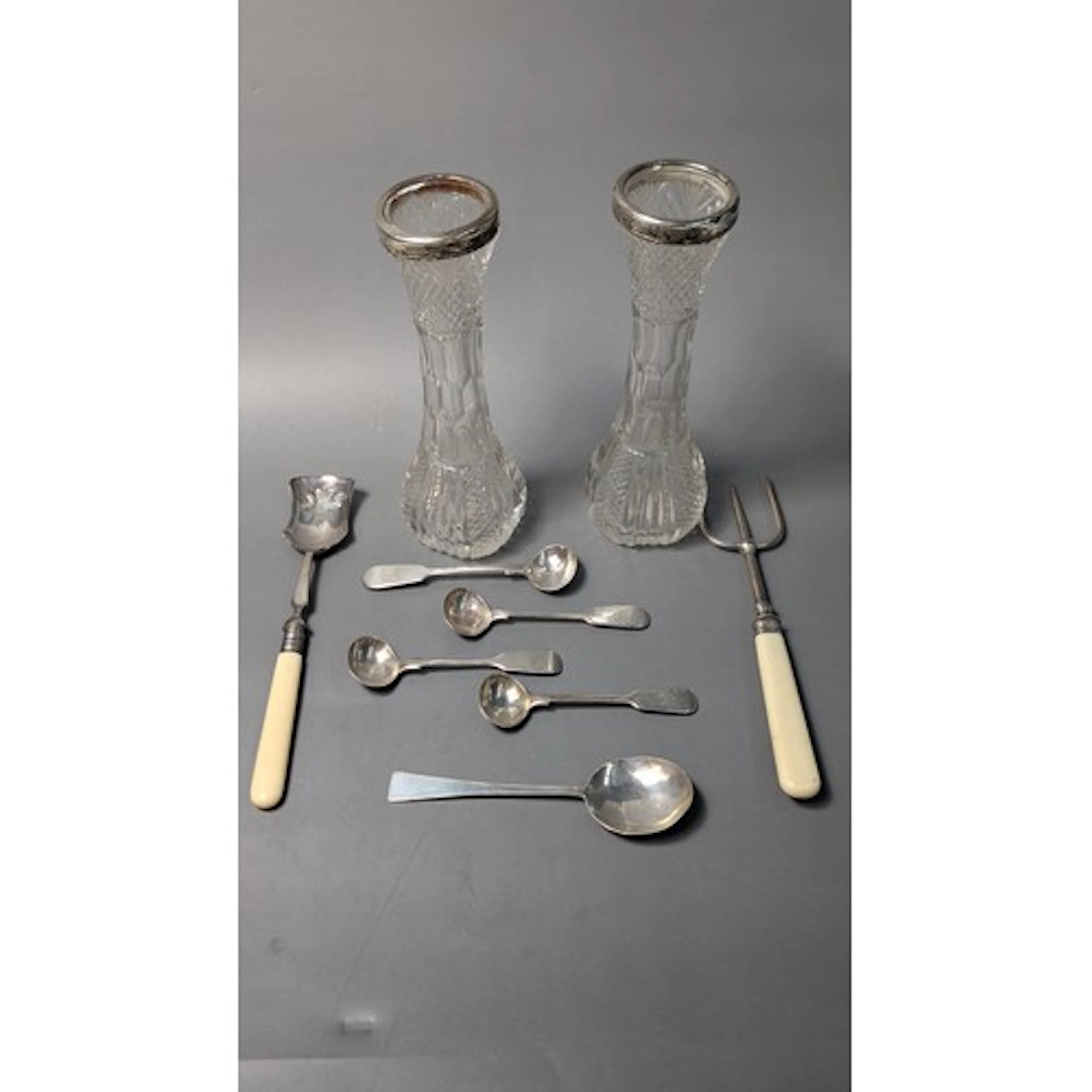 Assorted silverware, various makers and dates, including fiv...