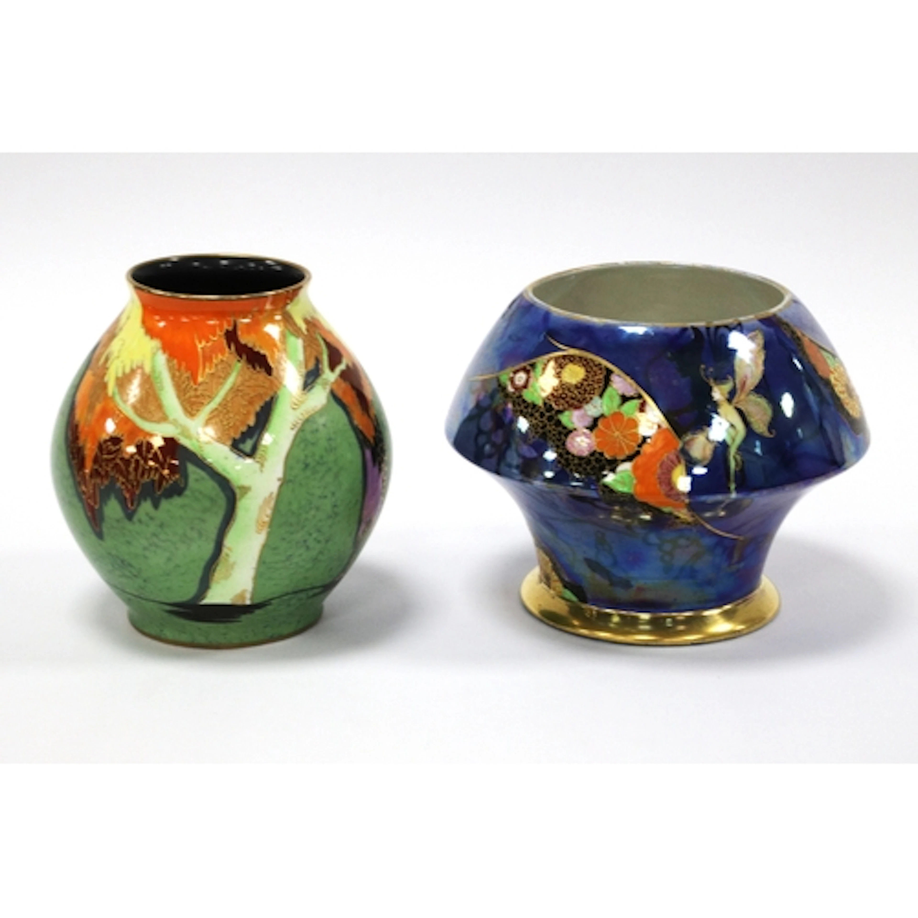 A Carlton Ware Pottery Vase, decorated in the 'Parkland' pat...